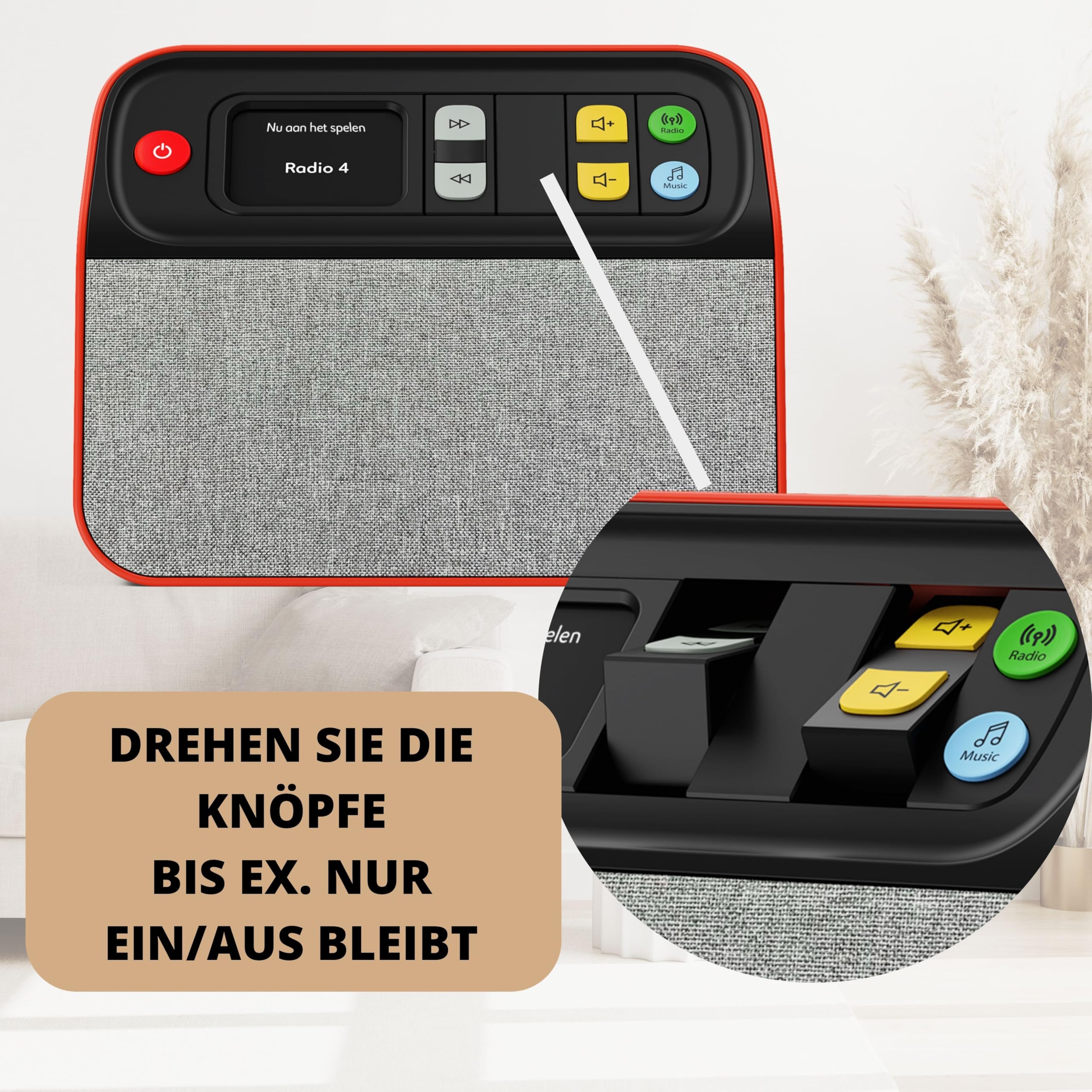 Unvergesslicher Digital-Radio DAB/DAB+ FM und Musik-Player, der sich an alle Altersgruppen und Fähigkeiten anpasst.