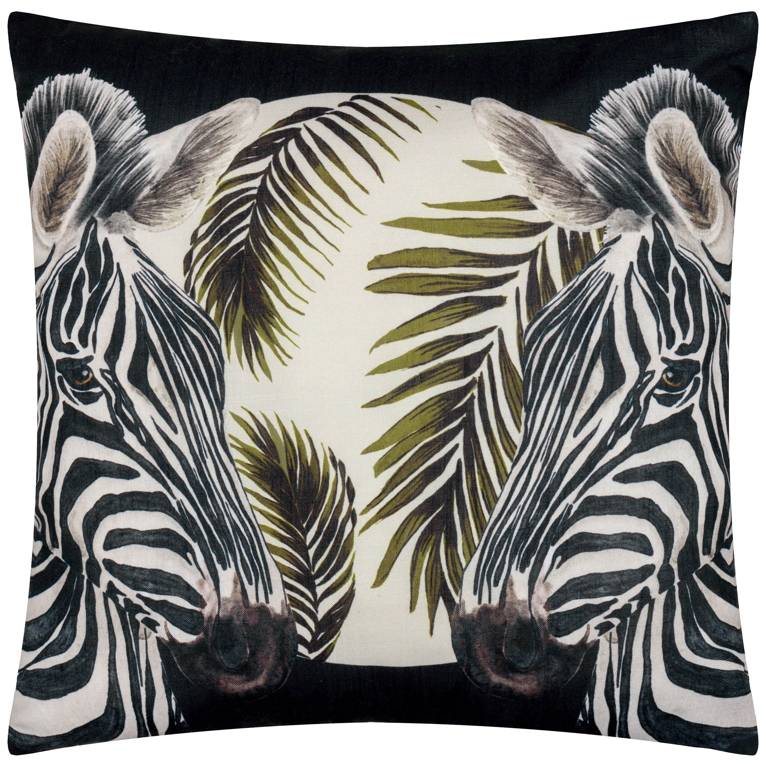 Paoletti Leopardis Zebra Woven Outdoor Cushion Cover - Multicolour - 50x50cm