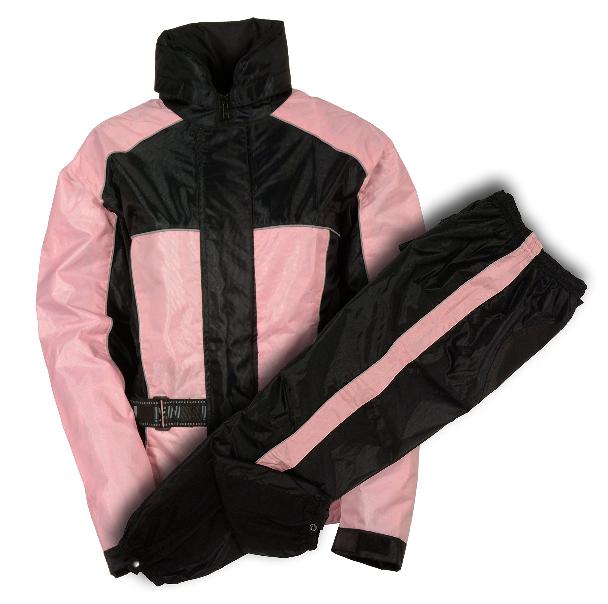 NexgenWomen's Rain Suit (Black/Pink, XXX-Large)