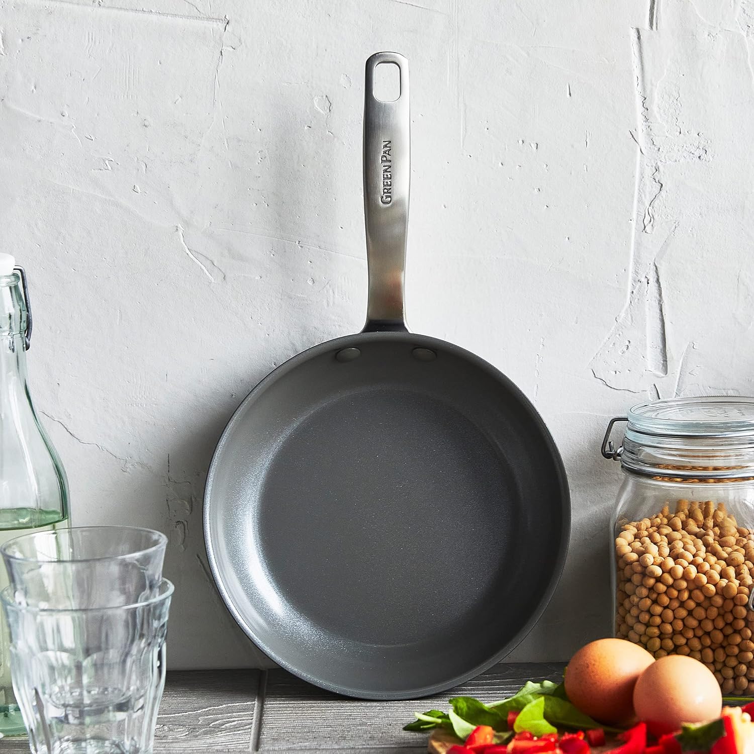GreenPan Chatham Healthy Ceramic Nonstick, 8", Gray: Home & Kitchen