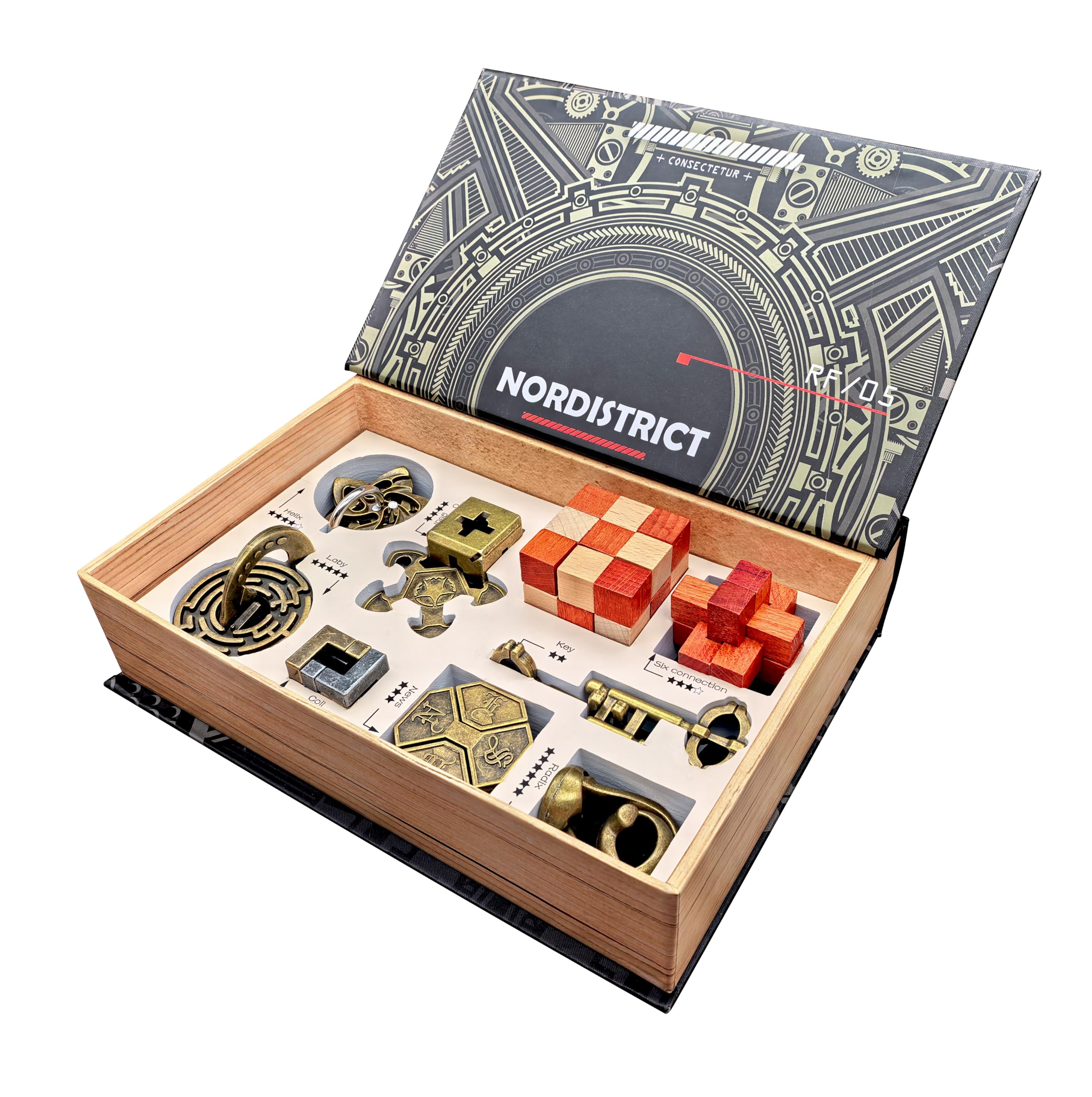 Amazon.com: NORDISTRICT 9PCS Metal Brain Teaser Puzzle Set – 9