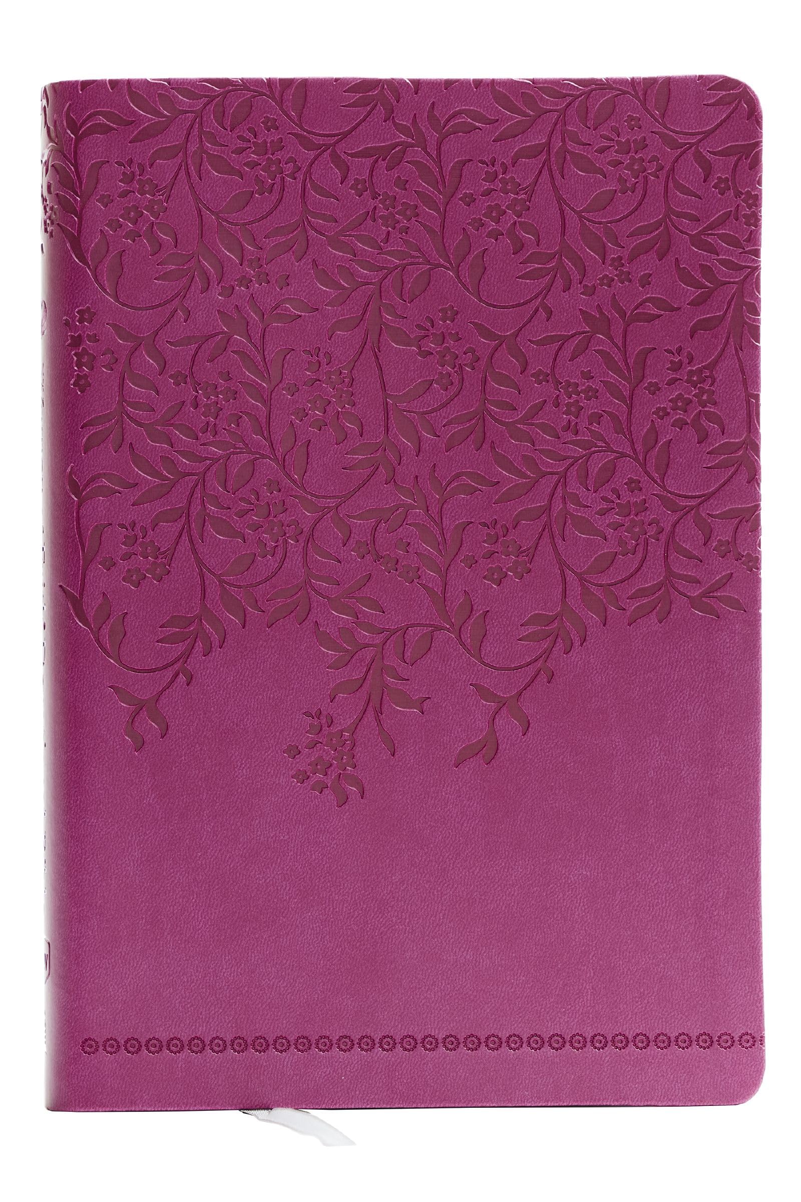 NKJV, Women of Faith Devotional Bible, Leathersoft, Purple: A Message of Grace and Hope for Every Day