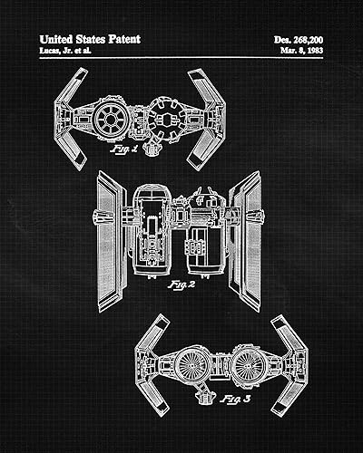 Miniatura 4 de Classic Star Vessels Patent Prints, 4 (8x10) Unframed Photos, Wall Art Decor Gift for Home Office Studio NASA Gears Work Garage Shop School Student