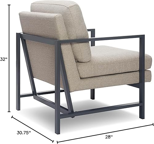 Miniatura 17 de Tommy Hilfiger Russell - Silla Accent, respaldo de almohada medio-suave, sillón moderno e industrial de mediados de siglo, cómoda silla de descanso