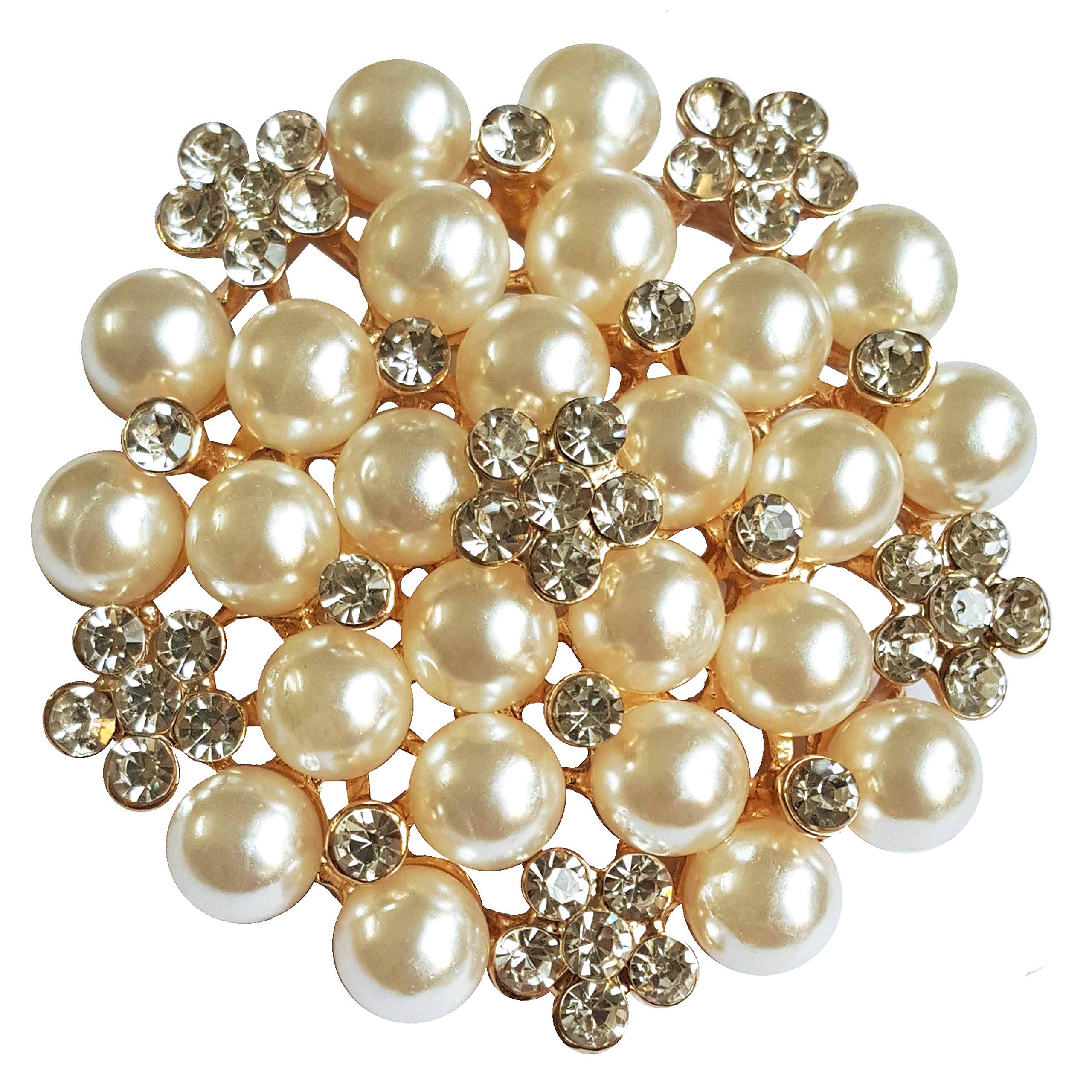 Via Mazzini Pearl Round Brooch Cum Saree Pin for Women and Girls (Brooch0559) (B01LF9EAXC) Amazon Price History, Amazon Price Tracker