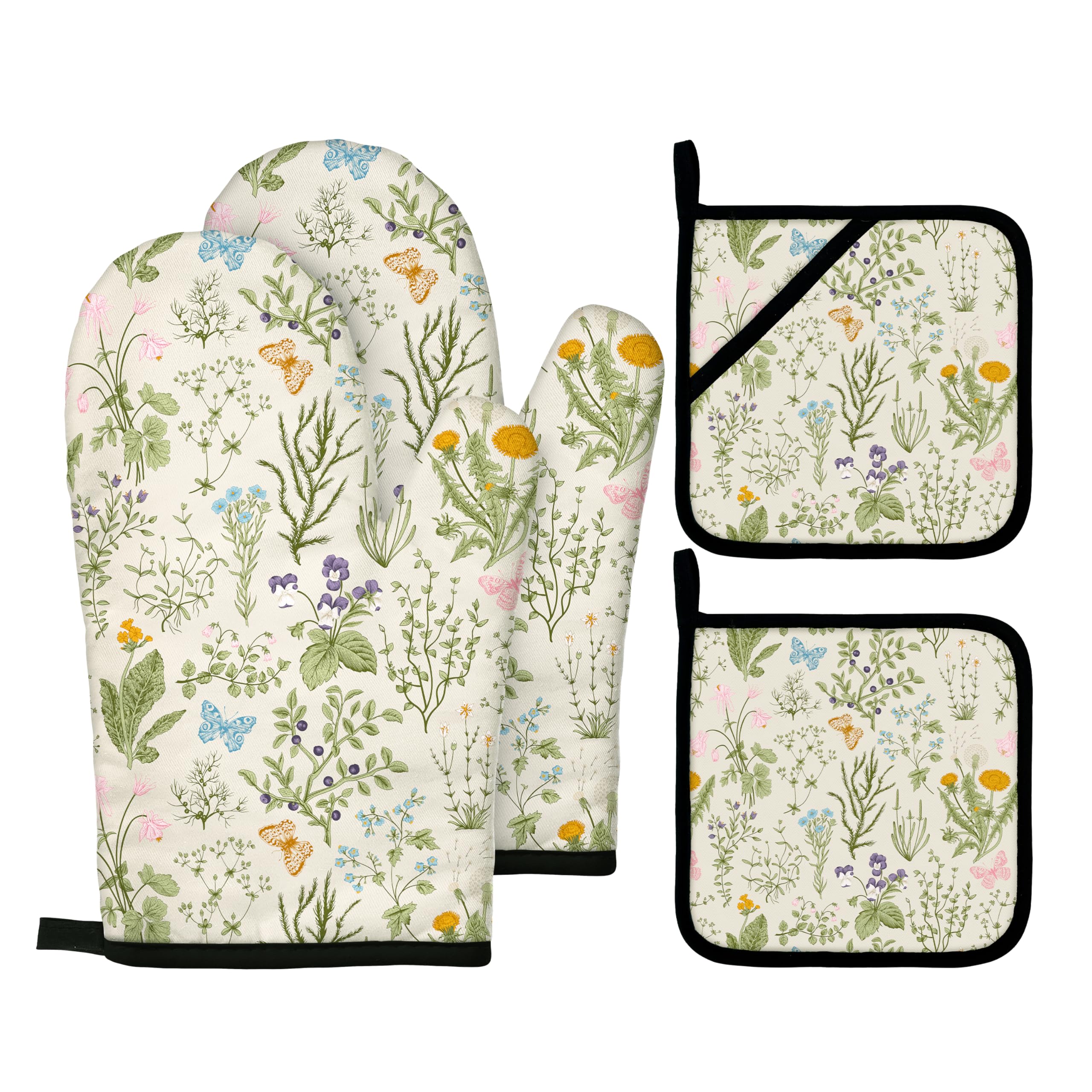 Maniques vintage et gants de cuisine à fleurs sauvages pour réussir tous vos barbecues d'été