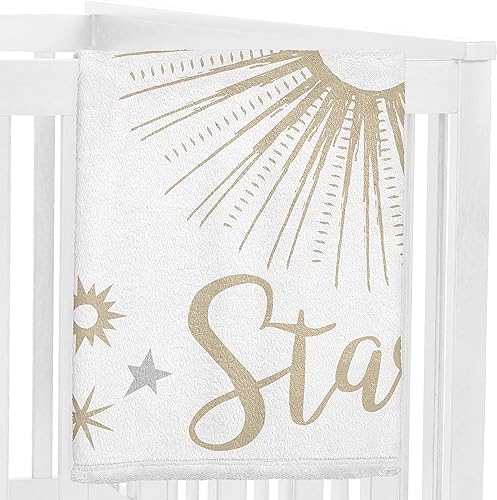 Miniatura 9 de Sweet Jojo Designs Rainbow Vintage Boho Sun Boy Girl - Manta mensual para recién nacido, regalo de memoria, calabaza, naranja, marrón y blanco,