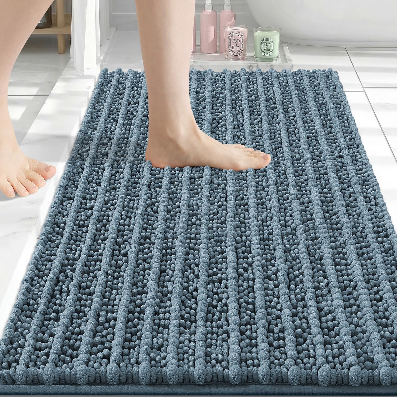 Arotive Bathroom Rugs Mat 30x20, Soft Absorbent Chenille Shaggy Bath Mat