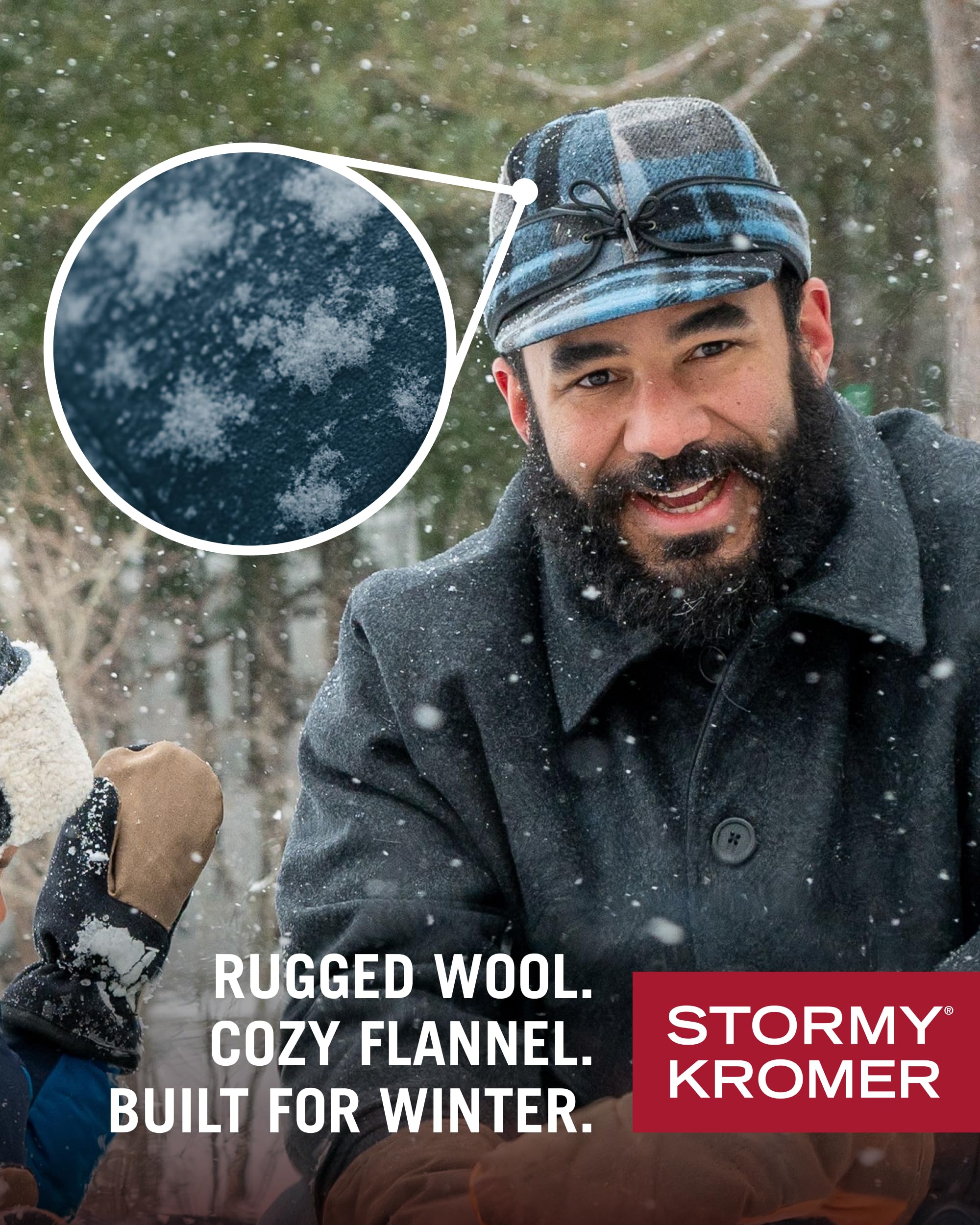 Stormy Kromer The Original Cap | Wool Blend Hat Warm Winter Outdoor Cap with Flannel Lining Earflaps for Men and Women product thumbnail 6