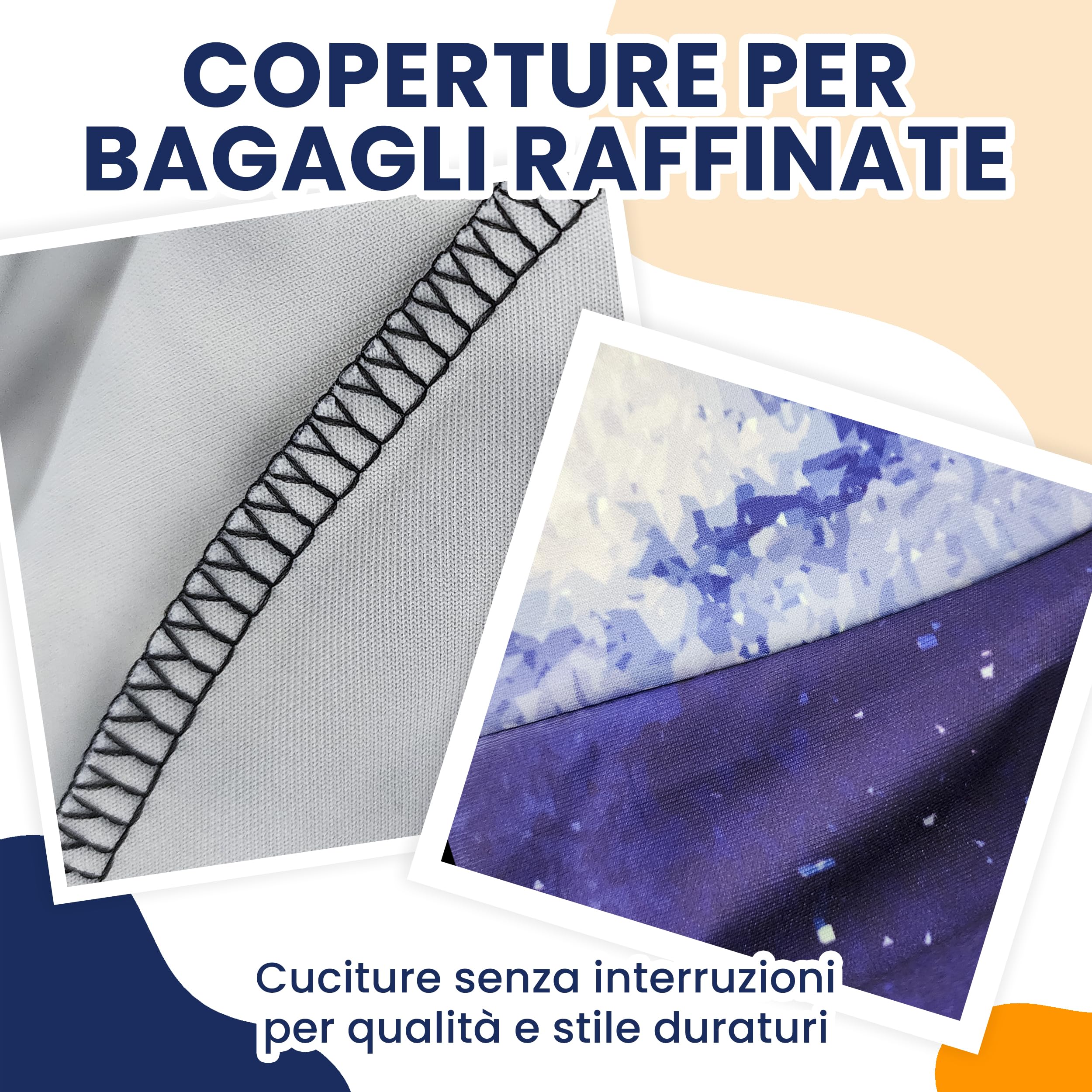 Copertura per valigia con etichetta per bagagli | Protezione per bagagli | Copertura protettiva per valigia con cerniera - Protezione per bagagli, XL