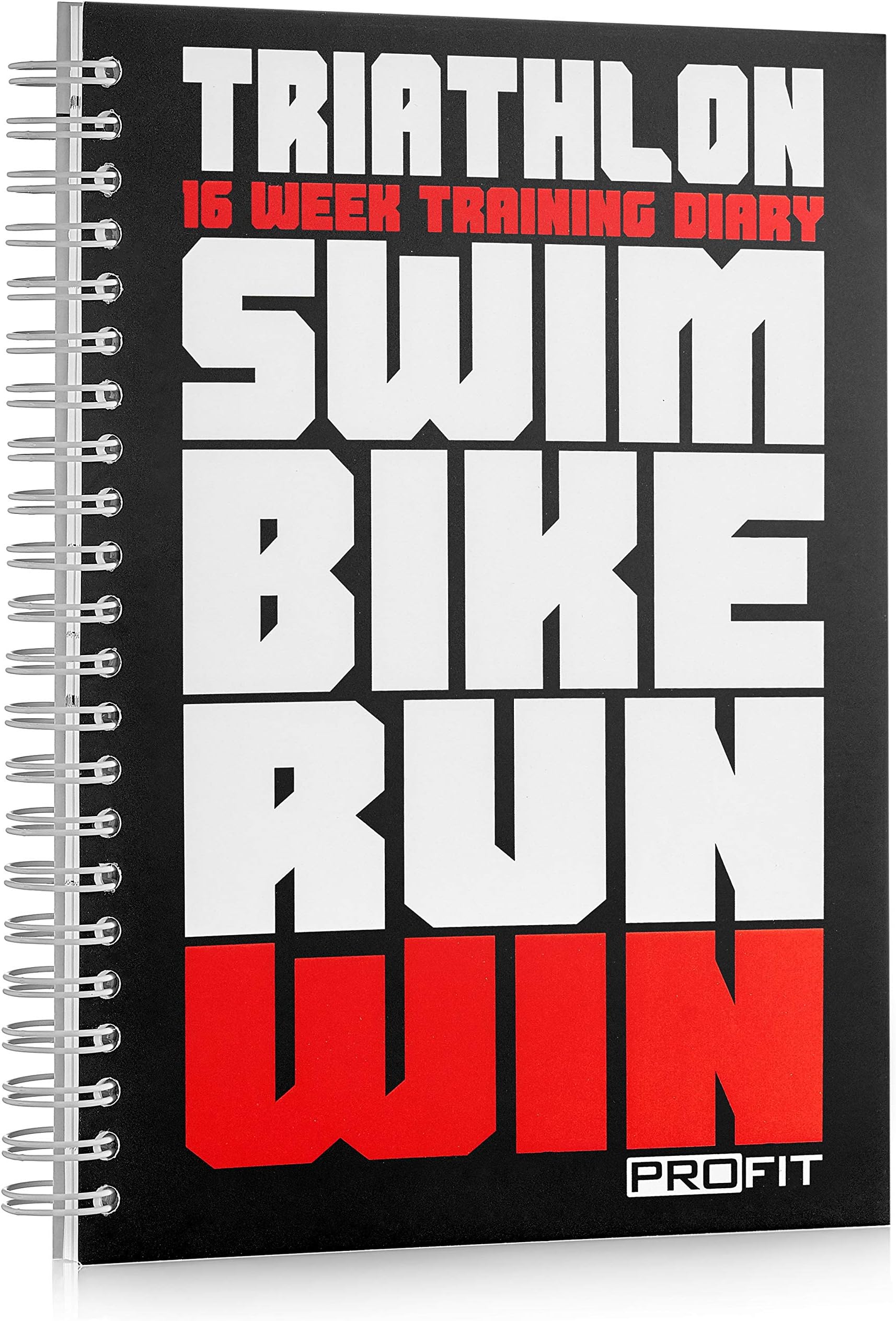 Triathlon & Running Training Diary - Triathlete's Training Journal - 16-Week Triathlon Training Log - A5 Run Planner / 6x8 Inches / 160 Pages/Undated/Wire-Bound