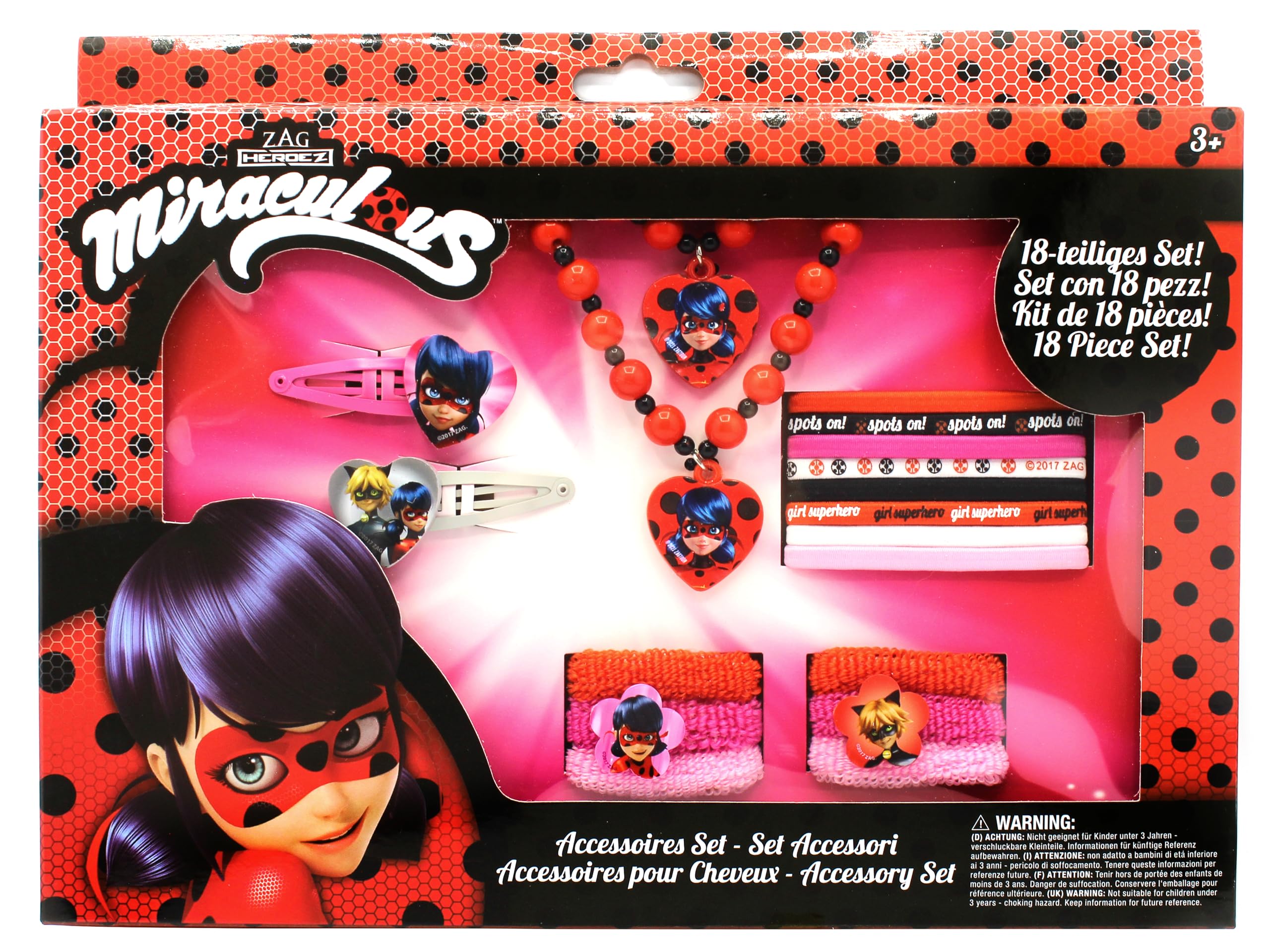 Joy Toy65979 Miraculous: Tales of Ladybug & Cat Noir Figuren & Charactere 18-Piece Accessory Set in Gift Packaging 28 x 3 x 22 cm