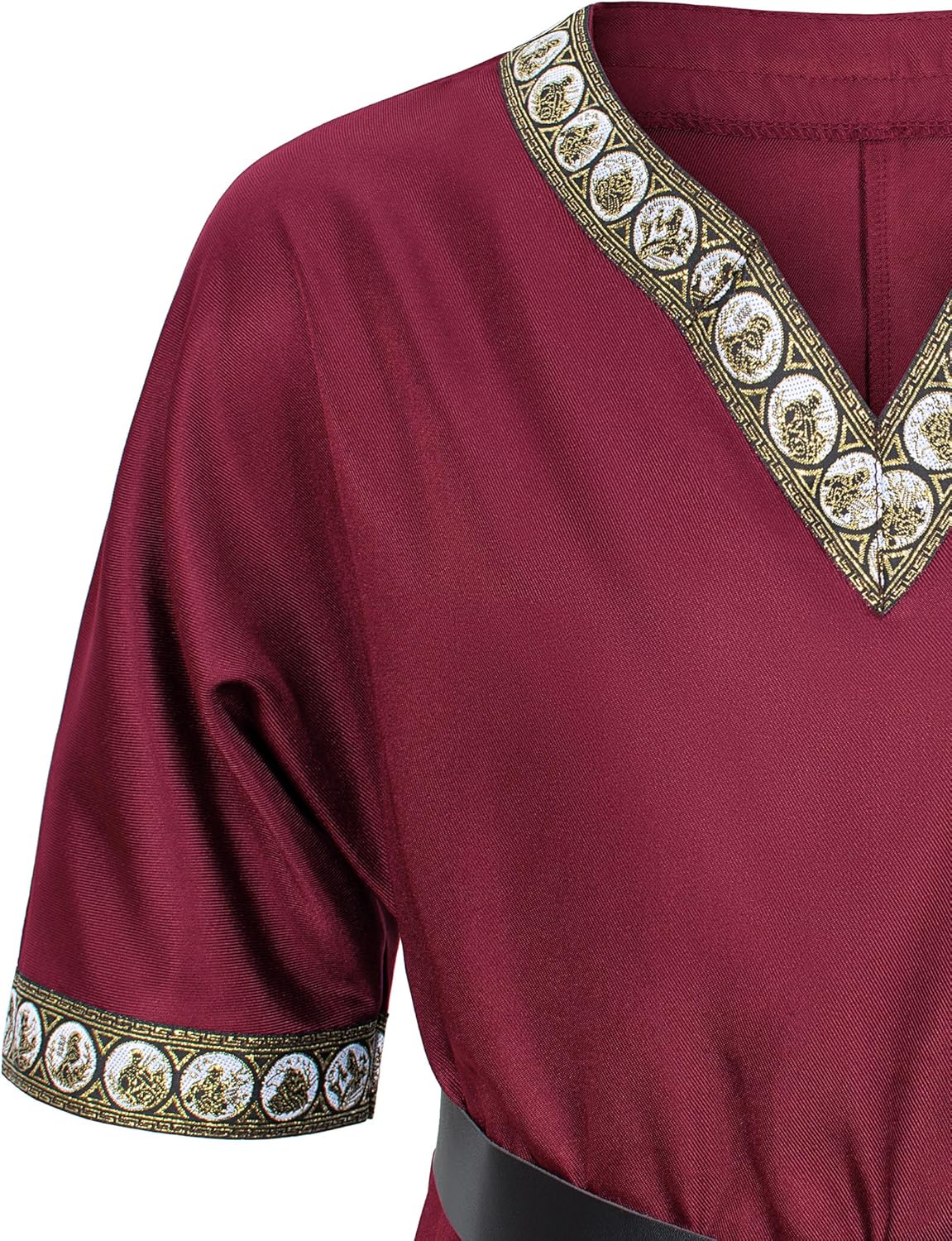 Kids Medieval Costume Boys Viking Tunic Knight Warrior Renaissance Shirts with Belt - Image 6