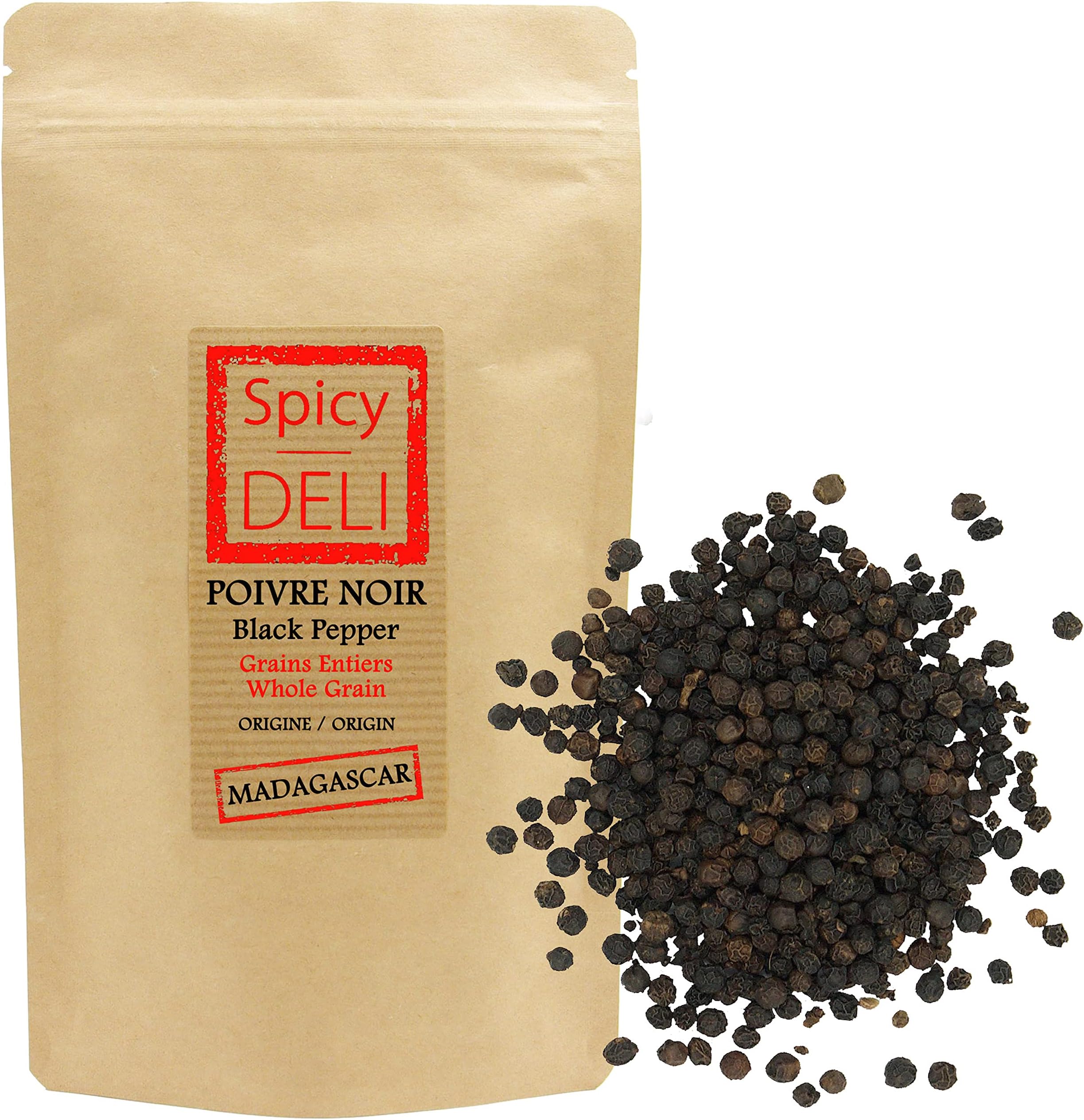Black peppercorns Madagascar 200g eco bag