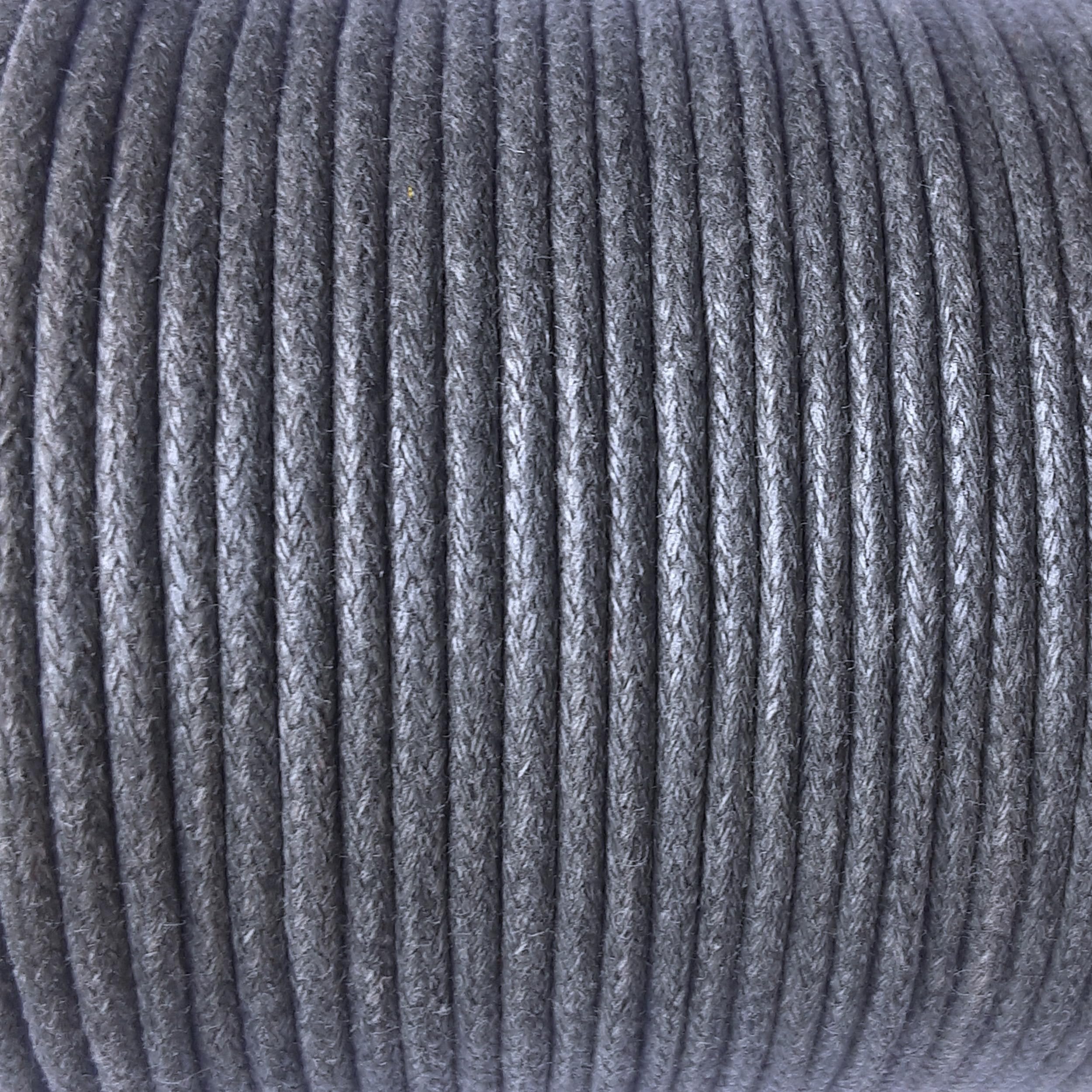 2mm Waxed Cotton Cord 6 meters (Grey)