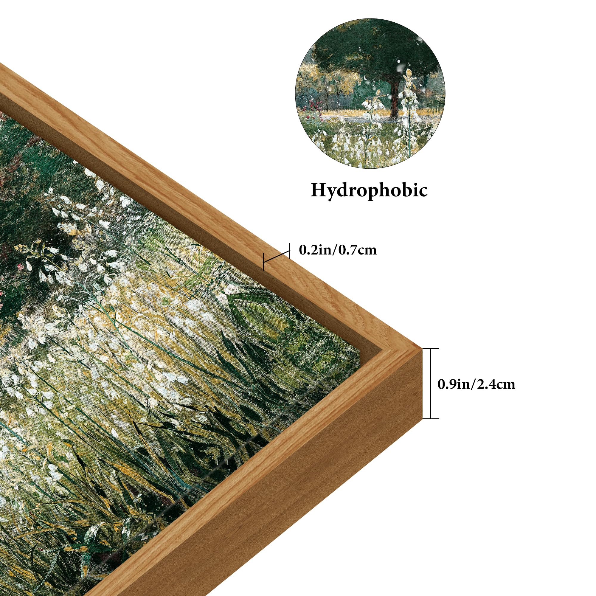 Quadro Vintage Con Cornice Dorata E Paesaggio Naturale (28x35.6 Cm) - Stile Vittoriano Per Soggiorno, Camera O Bagno
