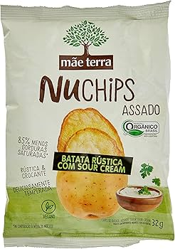 その他 papas Chips de Batata Rústica Assado Orgânico com Sour Cream Mãe Terra