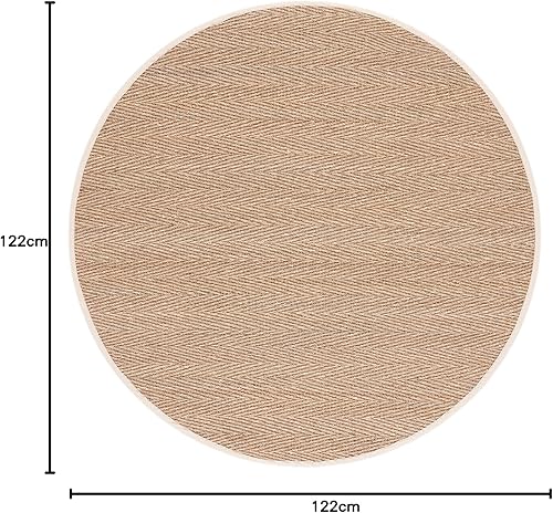 Miniatura 238 de Safavieh Colección de fibra natural NF115P - Alfombra (fibra natural), color gris, Fibras naturales beige, (Natural/Beige),Natural/Negro,Natural