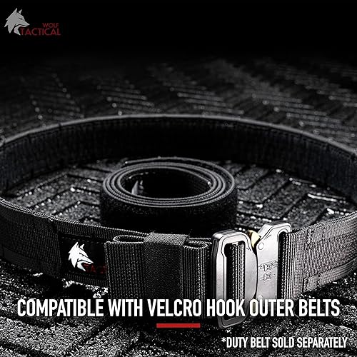 Miniatura 6 de WOLF TACTICAL Loop Liner Inner for Duty & Battle Belt Cinturón de 1.5 pies con gancho y bucle EDC - Interior negro