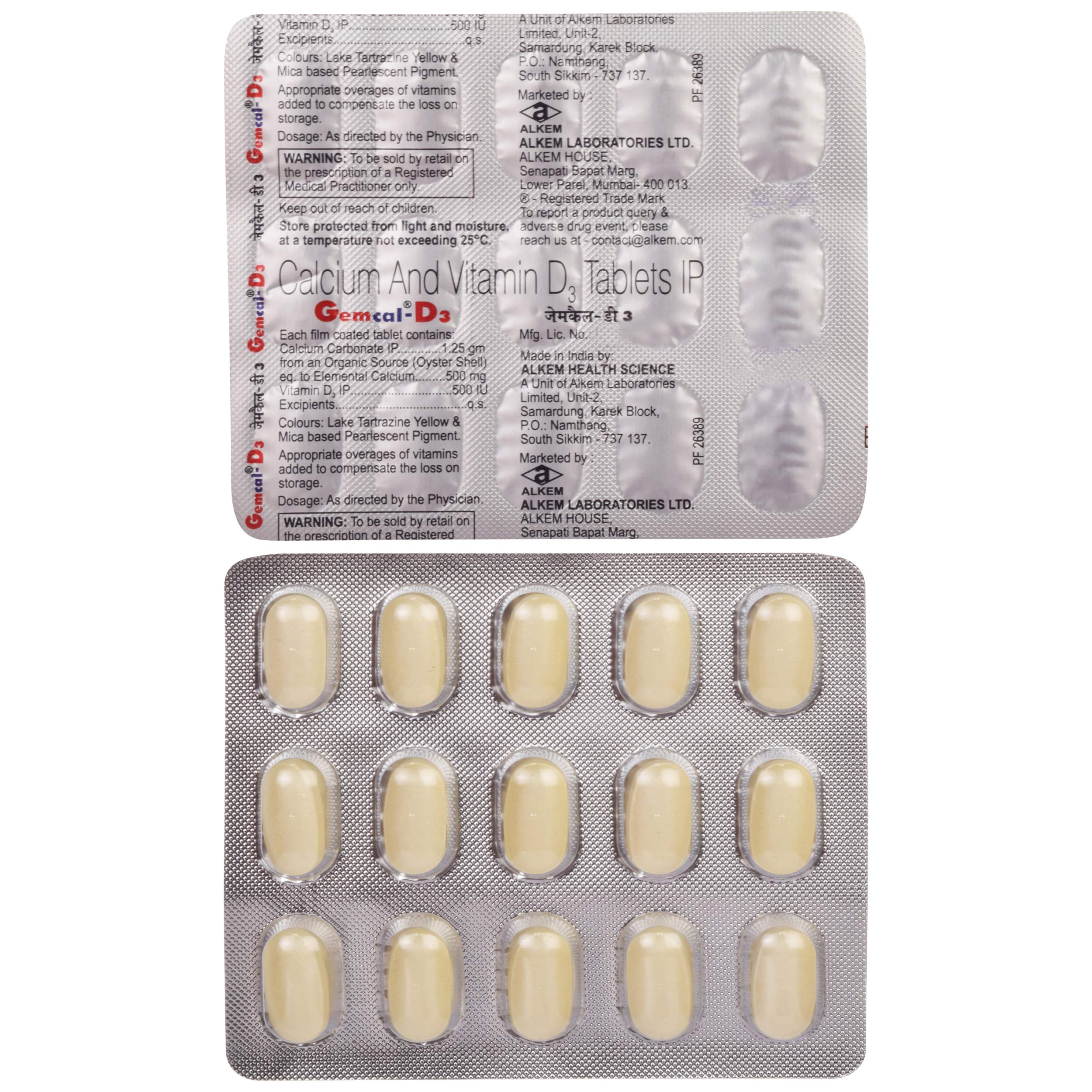 Gemcal-D3 - Strip of 15 Tablets