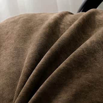 OctoRose Micro Suede Upholstery Fabric for Sofa, Futon, Cushions, and More - Brown, 1 Yard