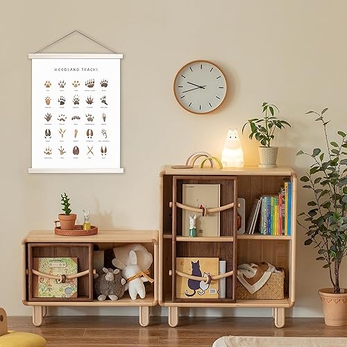 Miniatura 5 de Póster colgante de pistas de bosque, obras de arte en lienzo, decoración de guardería de bosques, 16 x 20 pulgadas, letrero guía de campo de pistas