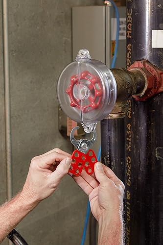 Miniatura 4 de Brady cerrojo de bloqueo de acero con anillos, Rojo, 1