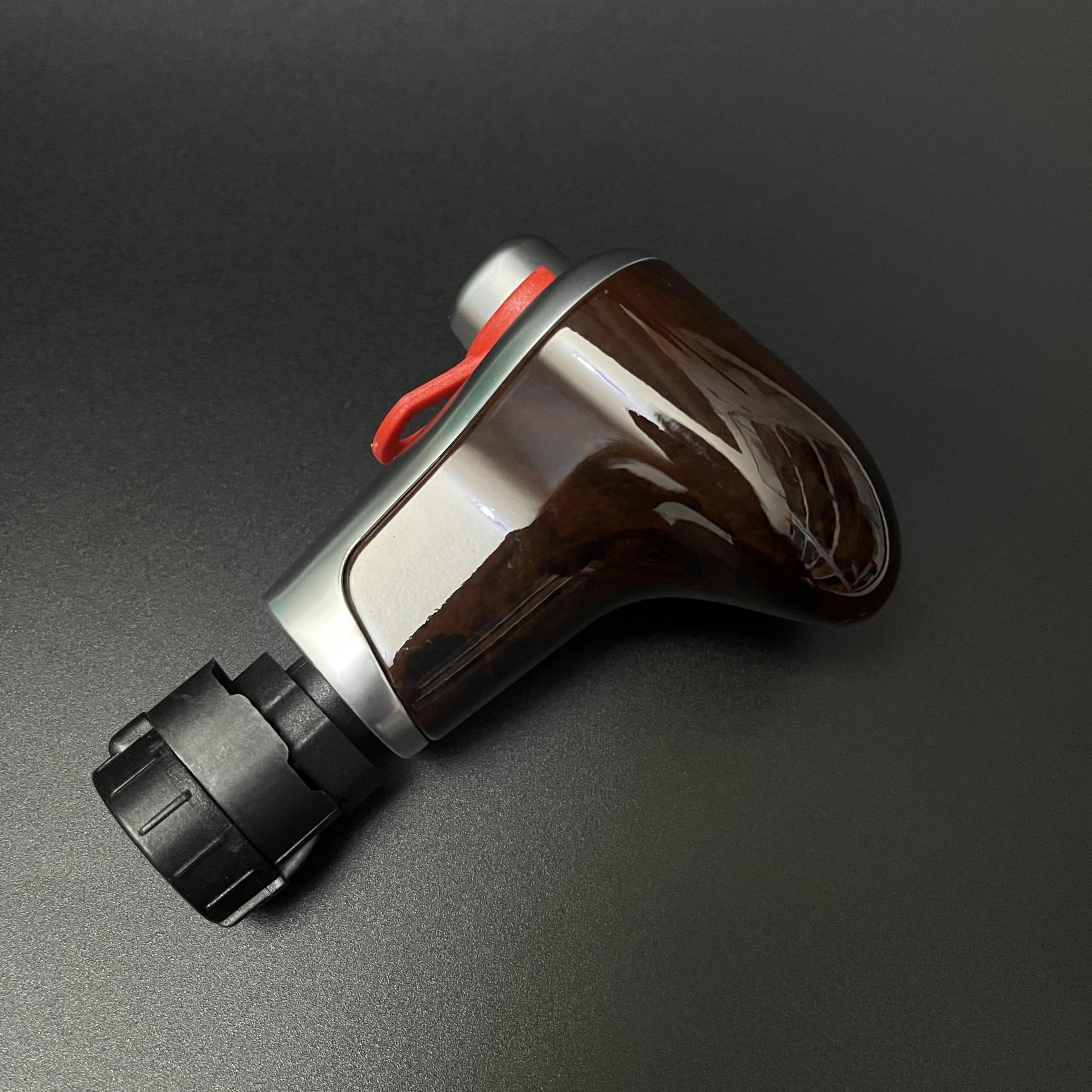 Miaozgy Peach Wood Car Part Leather Gear Shift Knob For Audi Q7 Q5 A3 A4 A5 A6 A7 C6 C7 4G1 713 139 4G1713139 For Car(Peach Wood)