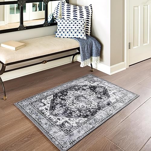 Miniatura 7 de ST. BRIDGE Alfombra pequeña de 2 x 3 pulgadas, tapete de entrada para dormitorio, cocina, baño, antideslizante, lavable, tapete para puerta