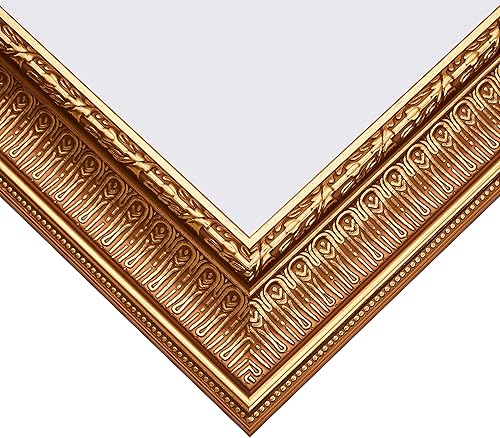 Miniatura 4 de Craig Frames Maximus, portarretratos de 8 x 10 pulgadas con paspartú para mostrar una foto de 5 x 7 pulgadas, color dorado romano