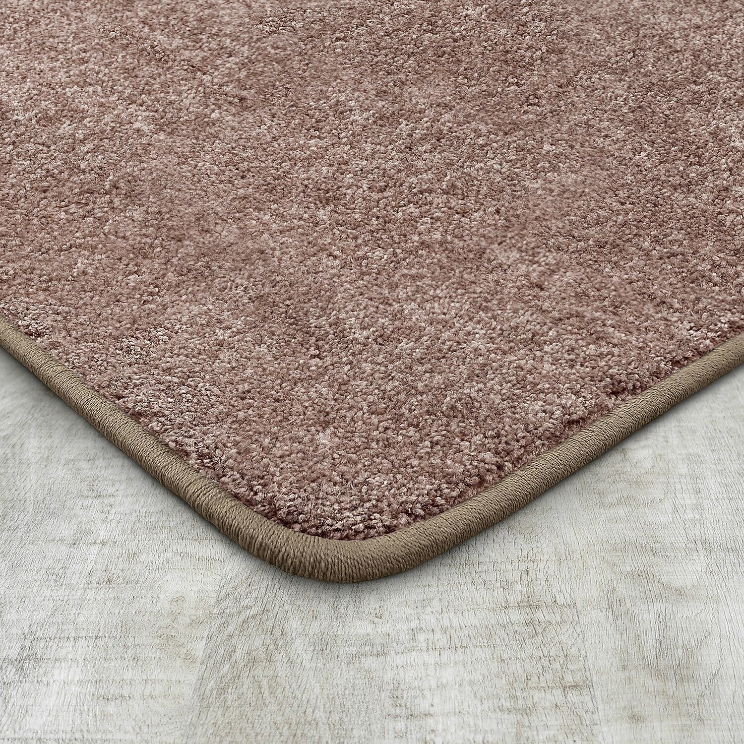 Joy Carpets Endurance Solid Colored Area Rug in Color Taupe, 4' x 6'