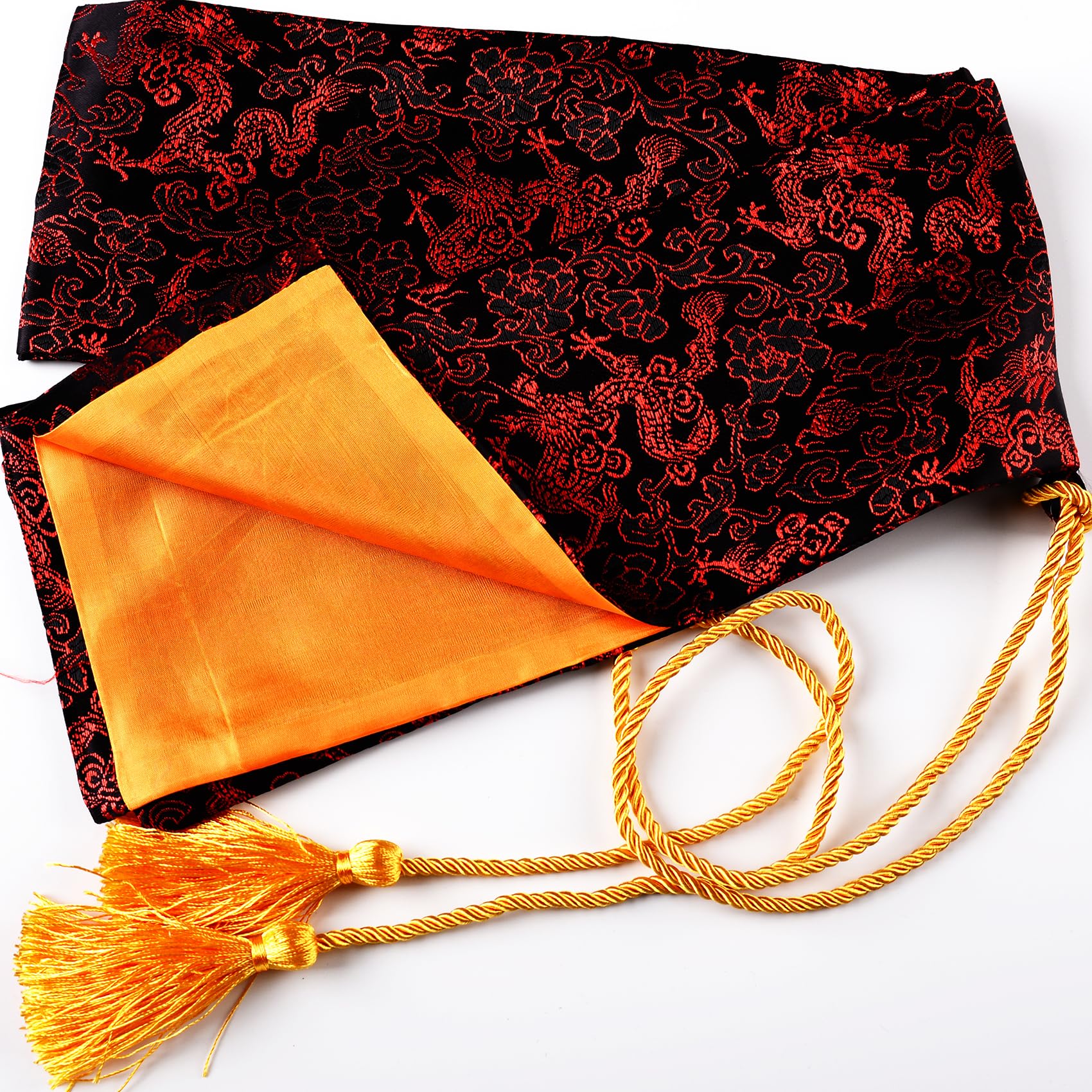 51 Inch Synthetic Silk Nice Pattern Bag with Golden Tassel Cover Carrying for Japanese Samurai Katana Chinese Swords