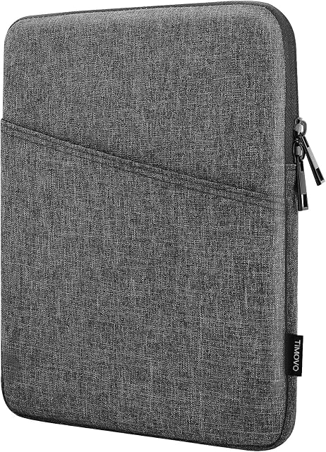 TiMOVO 9-11 Inch Tablet Sleeve Case for iPad 10th Gen 10.9 2022, iPad 10.2 2021-2019, iPad Air 5/4 10.9, iPad Pro 11 2022, Galaxy Tab A8 10.5/Tab S8 11" 2022, Protective Bag with Pocket, Dark Gray