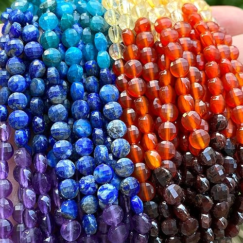 Miniatura 7 de ABCGEMS - Cuentas de granate de arándano madagascán (un proceso de corte revolucionario, más superficies para reflejar la luz), curación, energía,