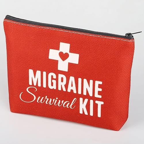 Miniatura 5 de Kit de supervivencia de migraña, regalos para guerreros de migraña, bolsas de concienciación sobre migraña, regalos para combatientes de migraña,