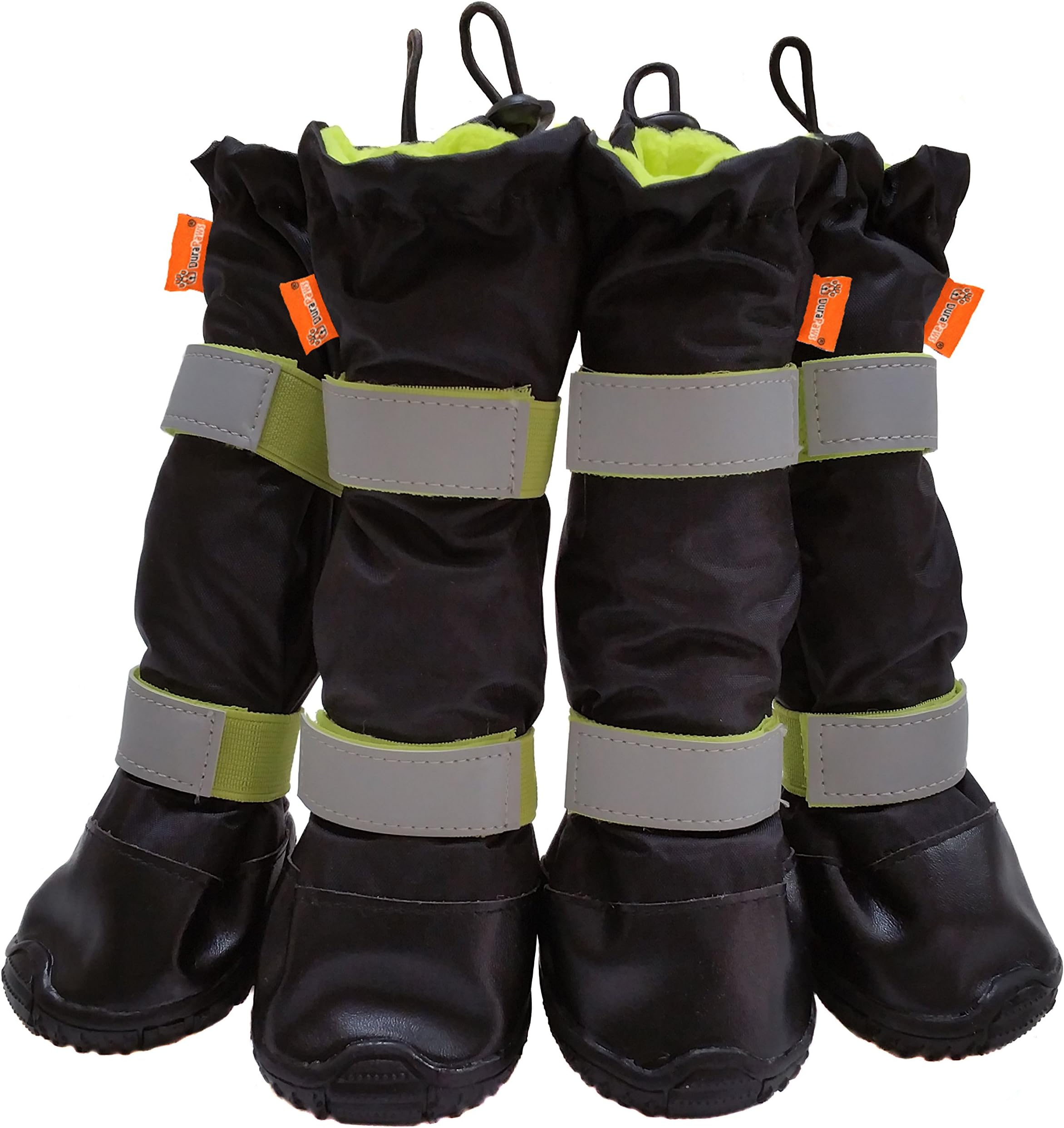 DuraPaws 100% Waterproof Dog Boots - Snow Boots - Paw Protector for Snow, Rain & Salt (Set of 4 Available in 5 Sizes) (Red, Small - 1.93" Wide x 2.17" Long)