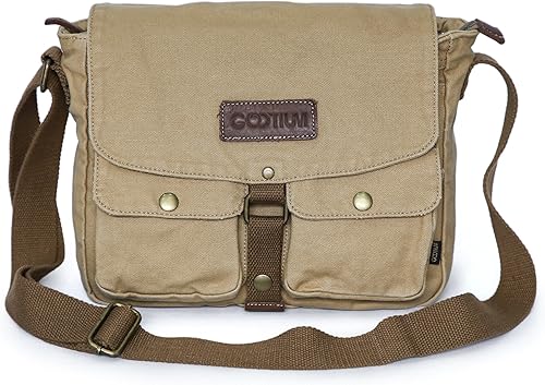 Miniatura 2 de Gootium Bolso de mensajero de lona - Bolso bandolera vintage estilo militar