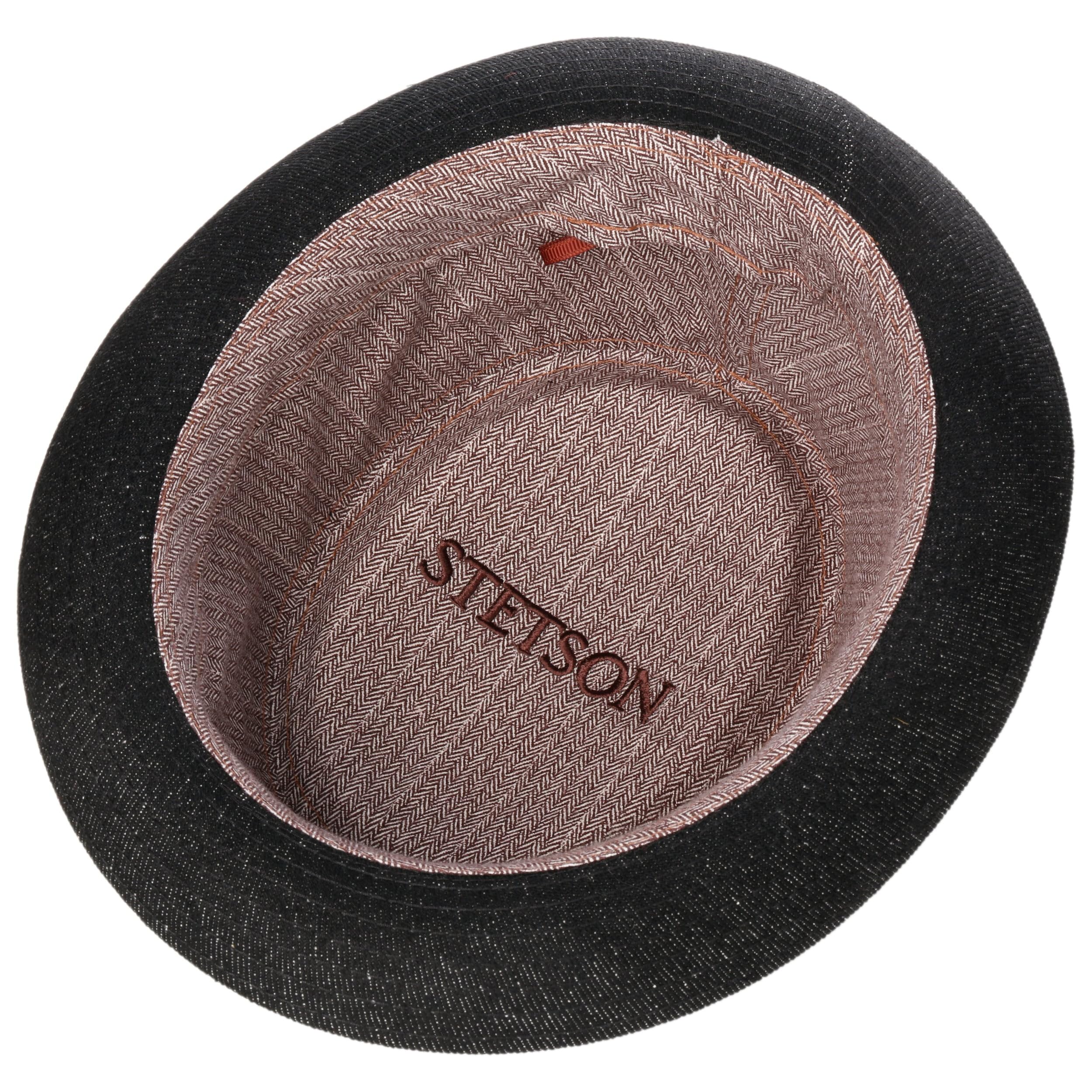 Stetson Chapeau Classic Pork Pie Denim Femme/Homme - Made in Italy en Coton Jeans avec Doublure Automne Ete Printemps Hiver Printemps-ete