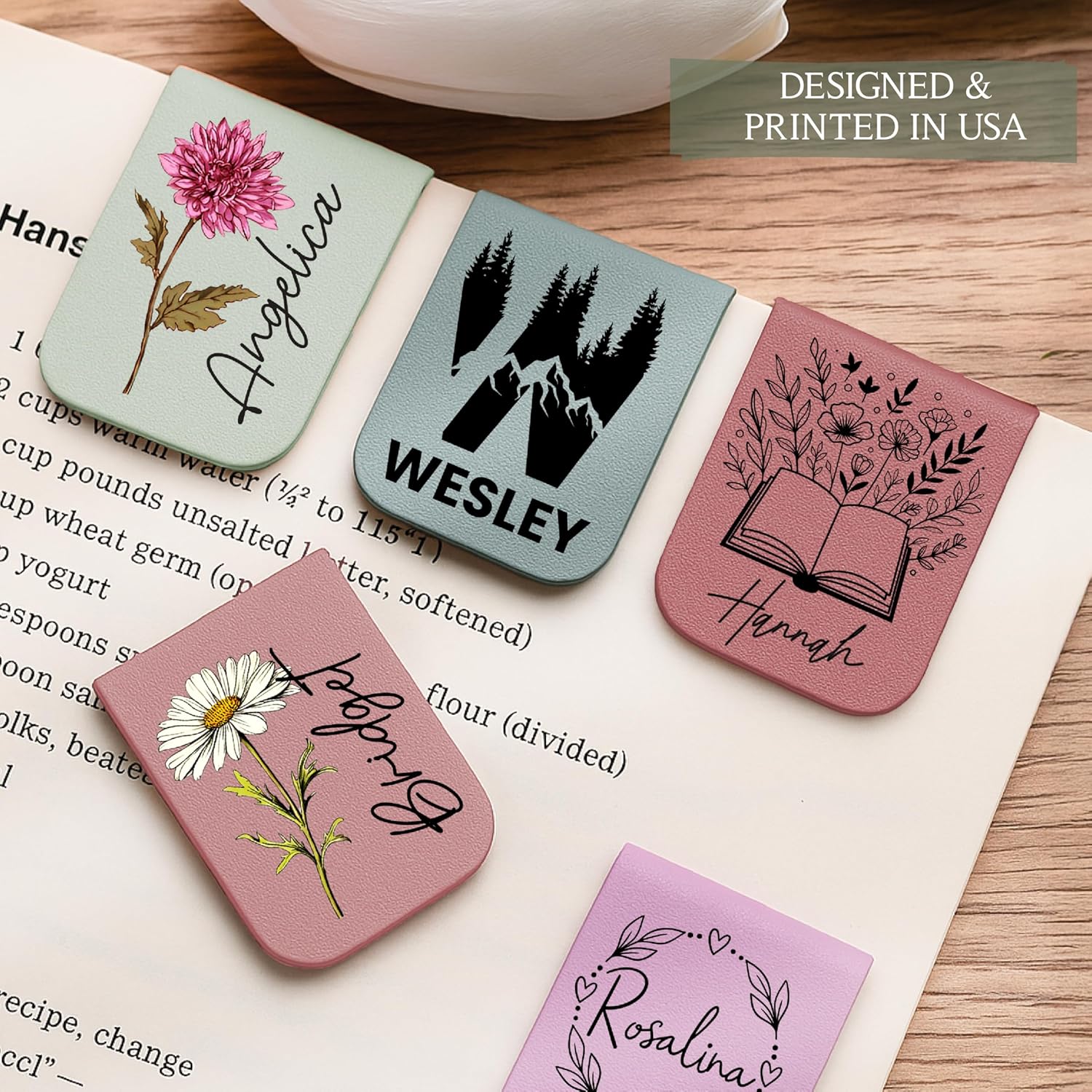 Personalized Magnetic Bookmark with Name, Custom Name Page Marker for Readers, Teachers, and Students, Floral and Botanical Design, Unique Gift for Book Lovers, Women, and Friends - Image 7
