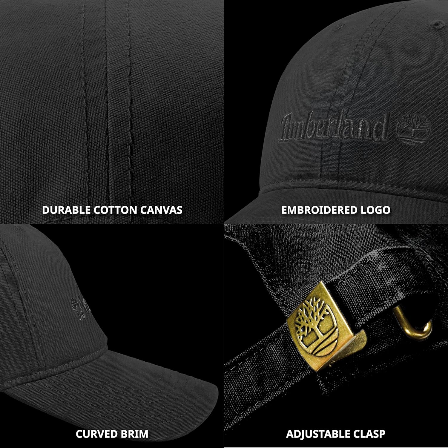 Timberland Cooper Hill Men's Baseball Cap - Cotton Canvas, Adjustable, Lightweight & Stylish Hat for Outdoor Activities - Image 6