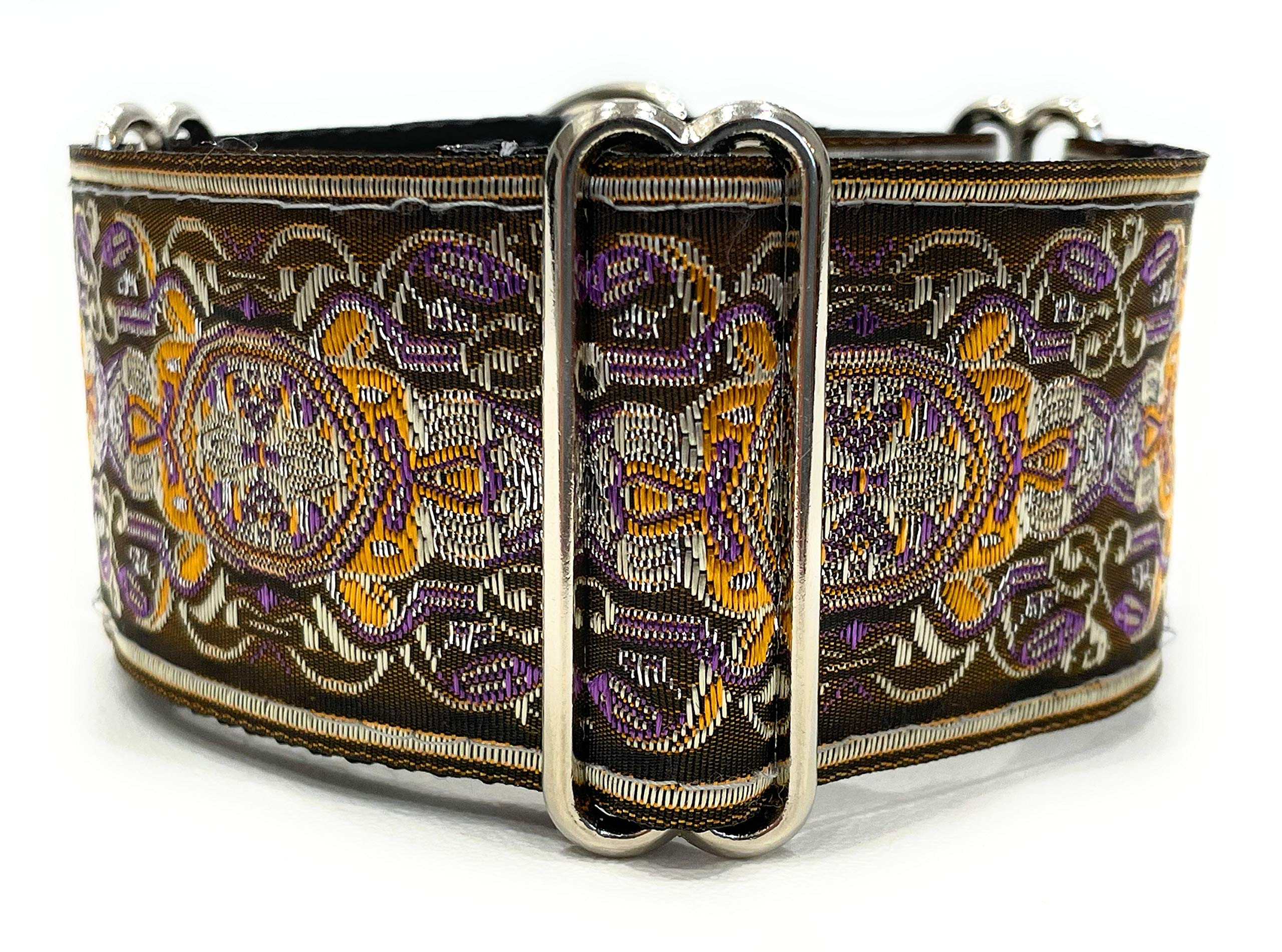 SGang Handmade Martingale Greyhound/Saluki/Whippet Dog Collar 2'' Wide (14"-18") 14"-18"