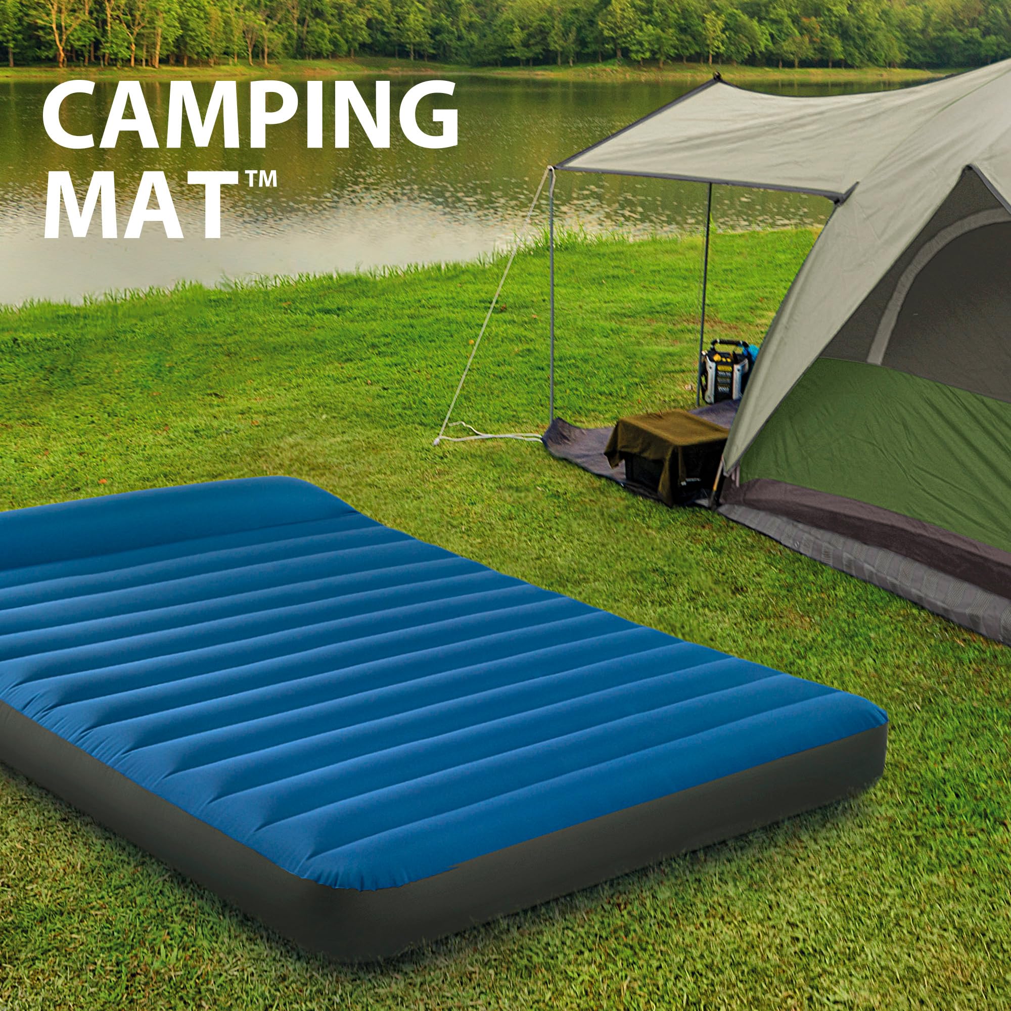 Intex Twin Dura-Beam Premaire Campingmatratze mit USB 150, aufgeblasene Größe: 99 cm x 1,91 m x 22 cm (64011) (Packung mit 2)
