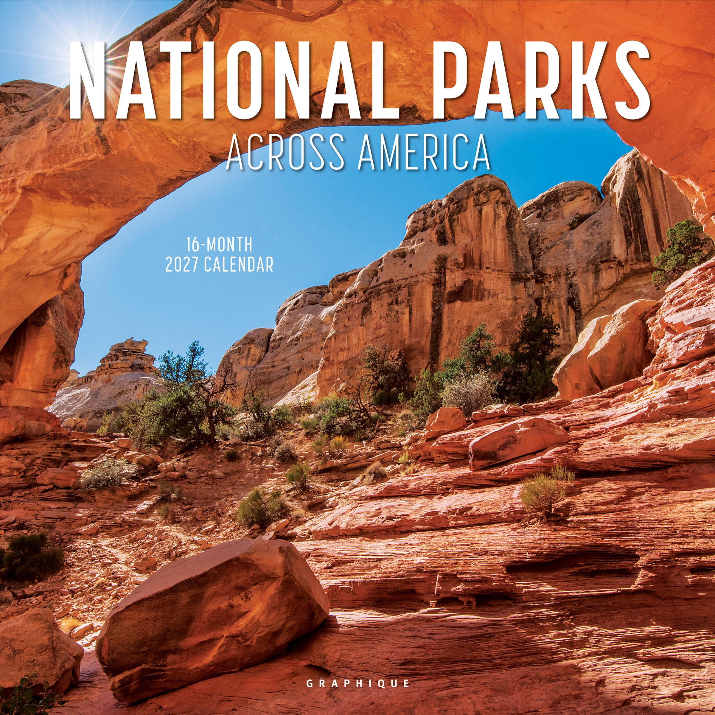National Parks 2027 Wall Calendar, 30x30cm, 4 Month 2028 Preview Page