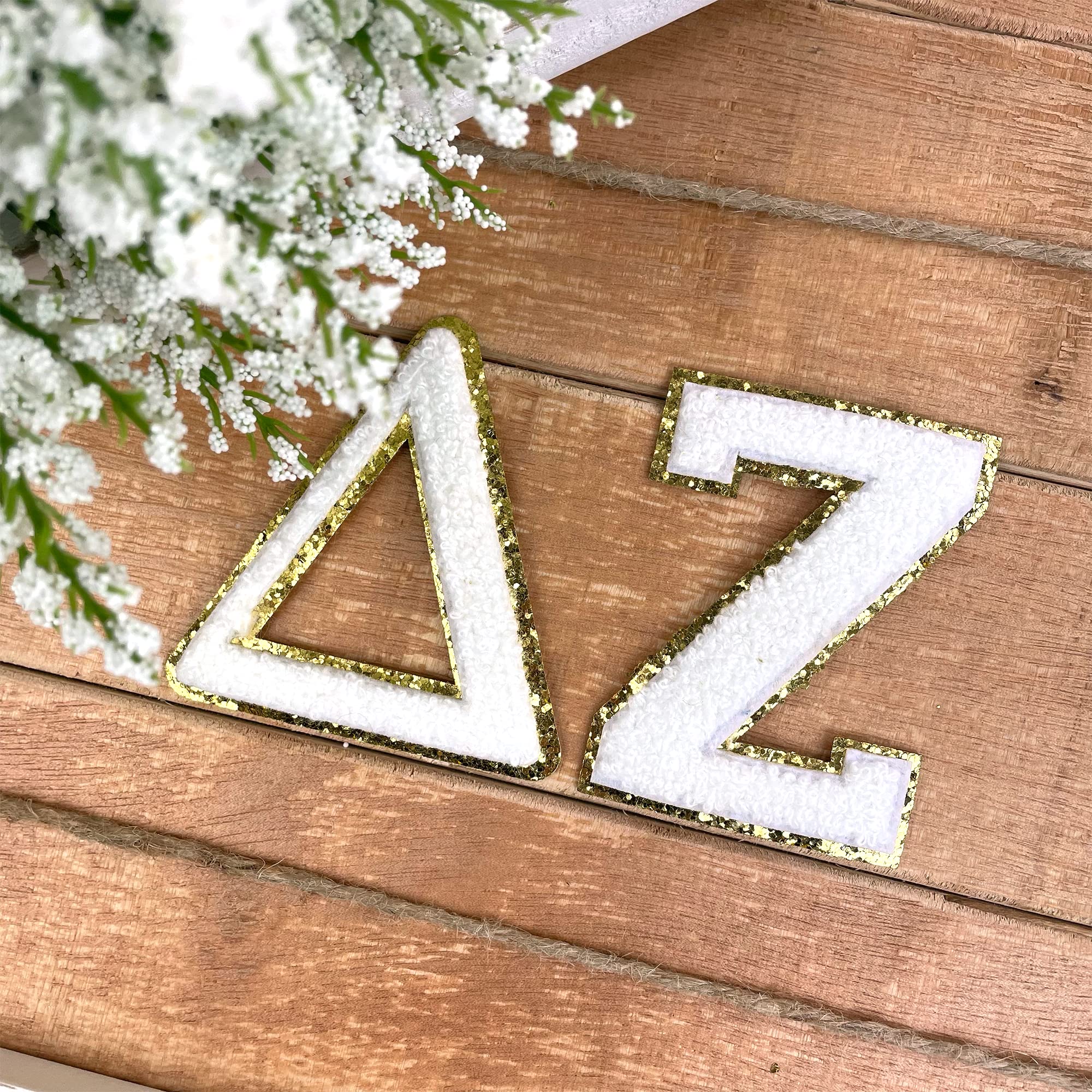 Amazon.com: Delta Zeta Iron-On Greek Letter Chenille Patch Set