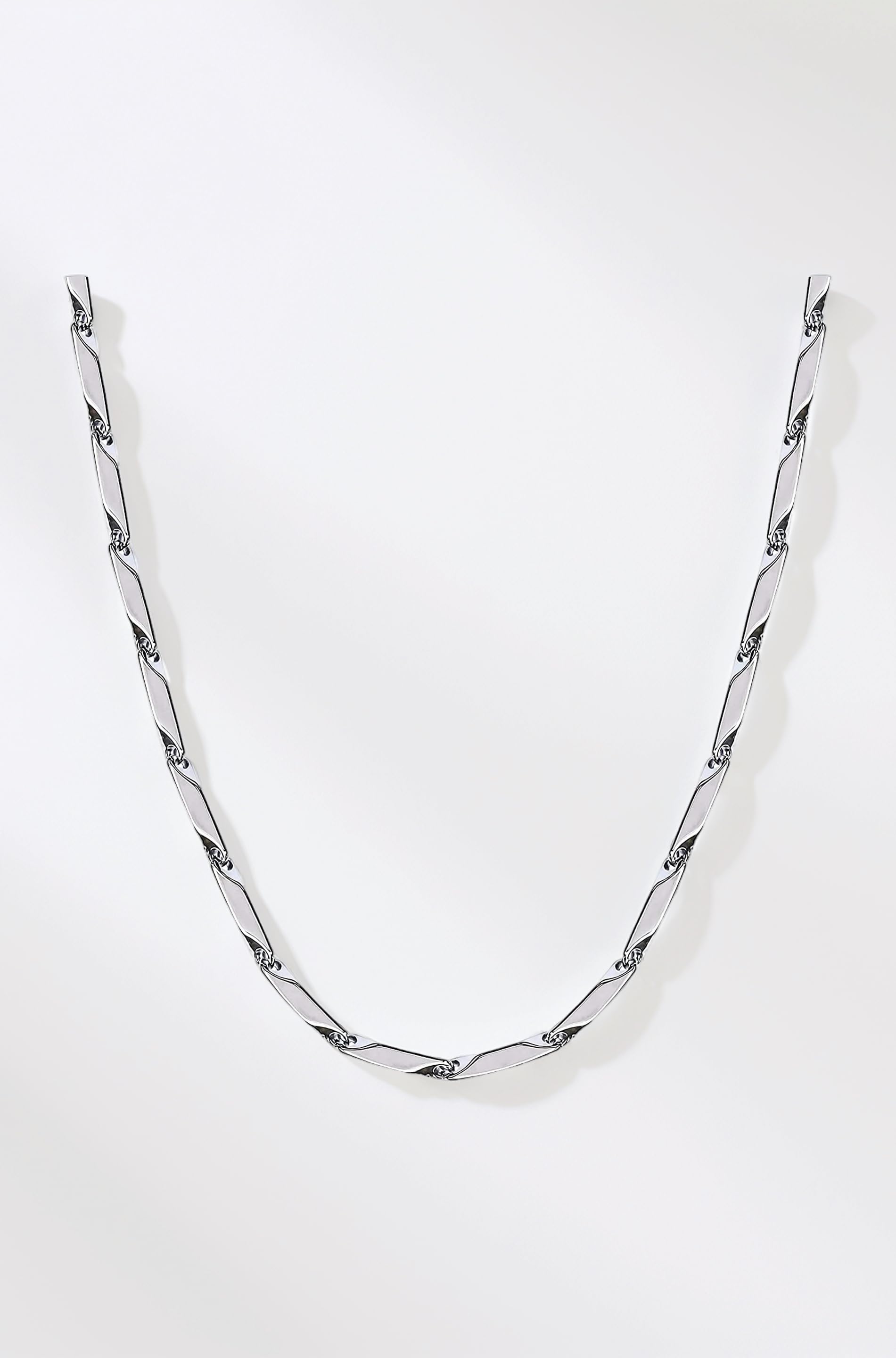 Men's Jewellery Stylish Rice Shape Link Style Stainless Steel Neck Chain For Boys and Men CN1000201