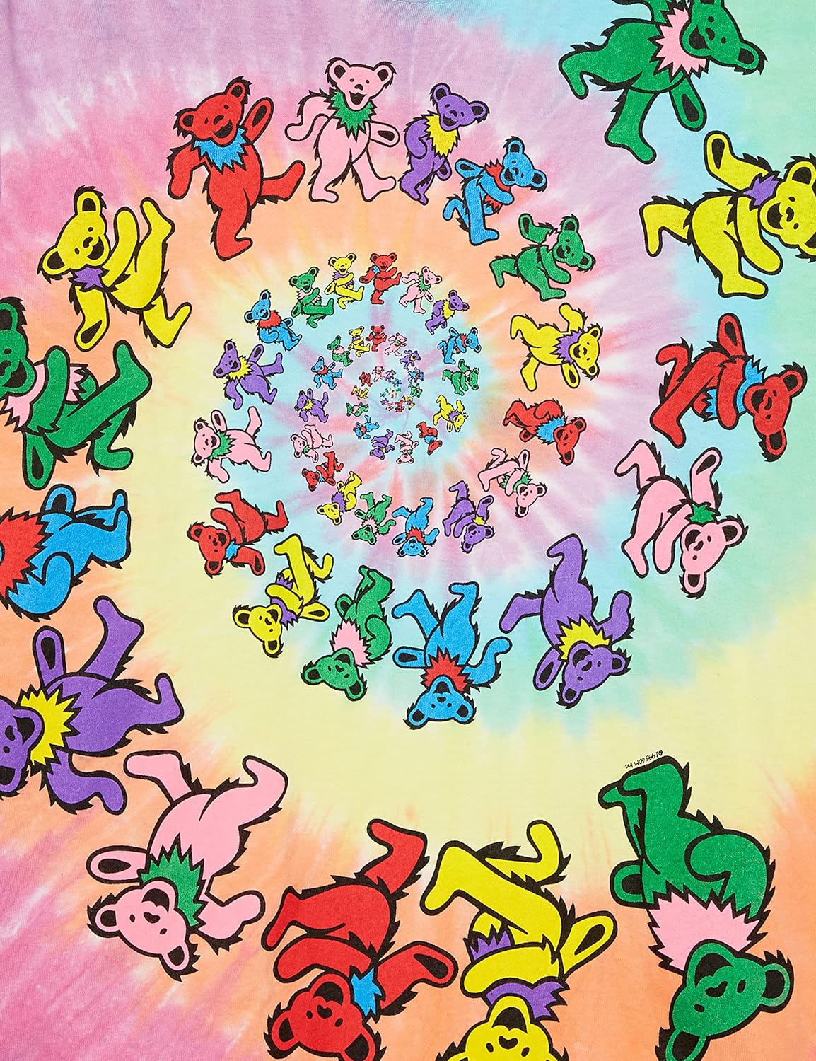 Liquid Blue Men's Grateful Dead Spiral Bears T-Shirt