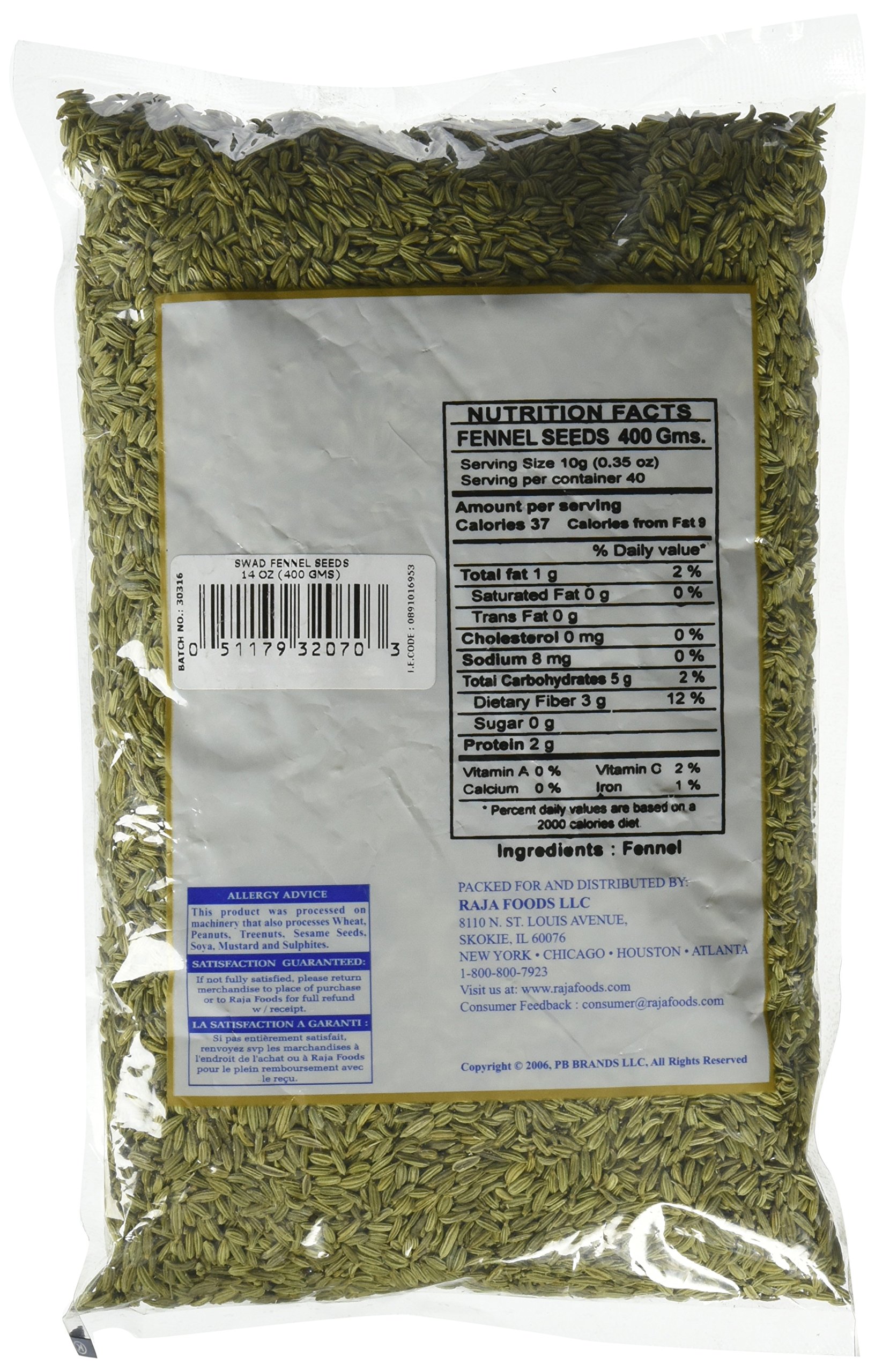 Great Bazaar Swad Fennel Seeds 14 Oz