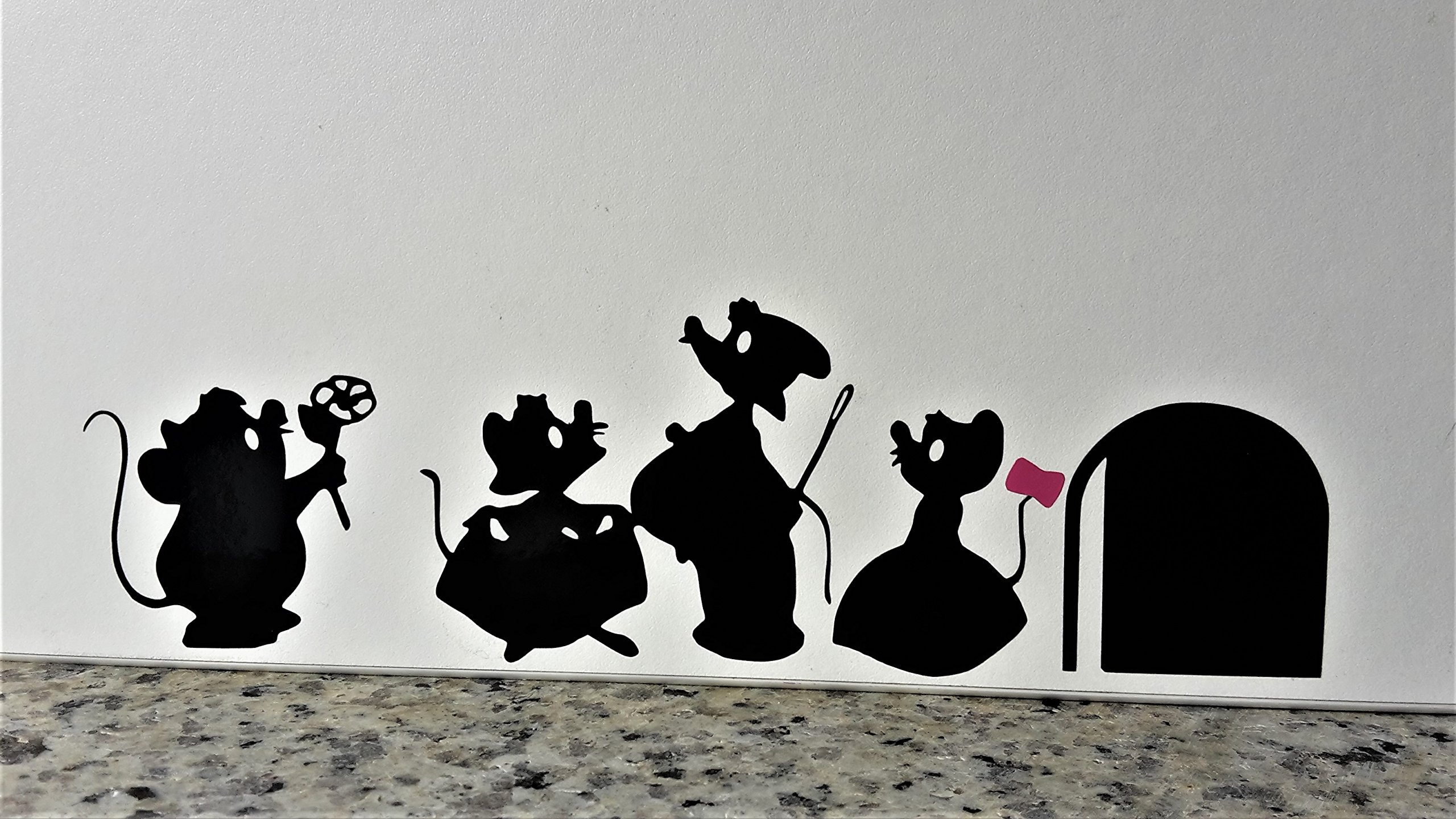 uksellingsuppliers Cartoon Decal Mouse Hole Wall Sticker Cinderella ...