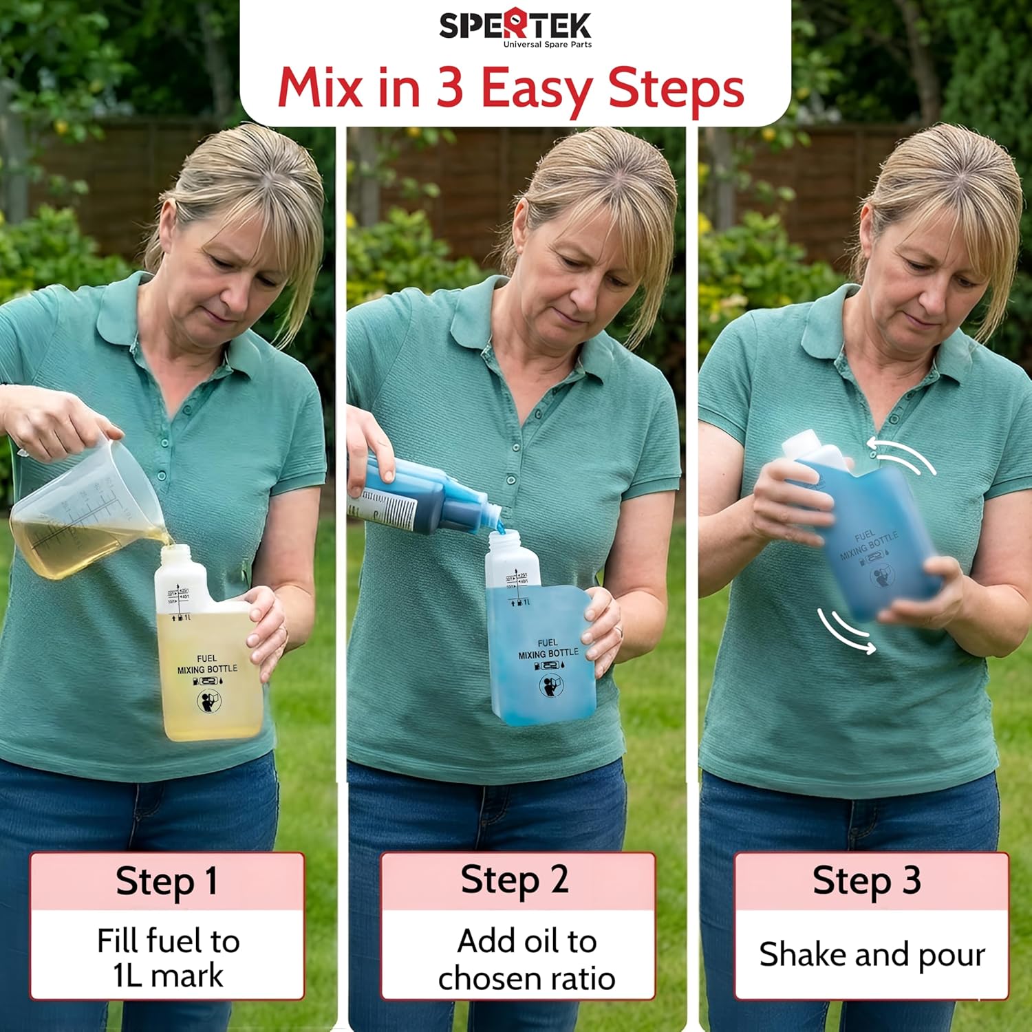 Fuel & Oil Mixing Bottle for 2 Stroke engined Brushcutters, Chainsaws