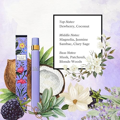 Vista 5 de Gucci Flora Gorgeous Magnolia - Set de regalo para mujer: 3.4 fl oz EDP Spray + Mini 0.3 fl oz EDP Spray + Mini Pen 0.2 fl oz EDP Spray - Caja dura